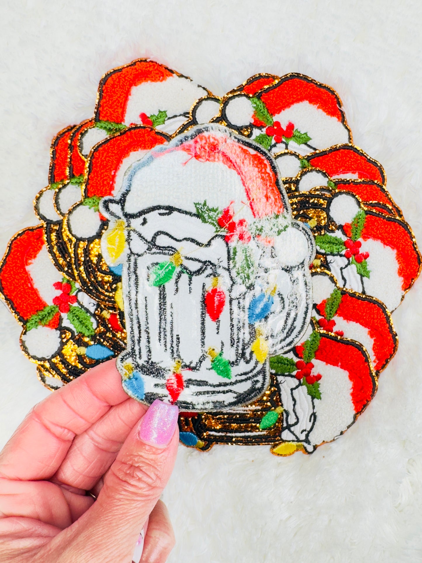 Holiday Mug Chenille & Embroidered Patch