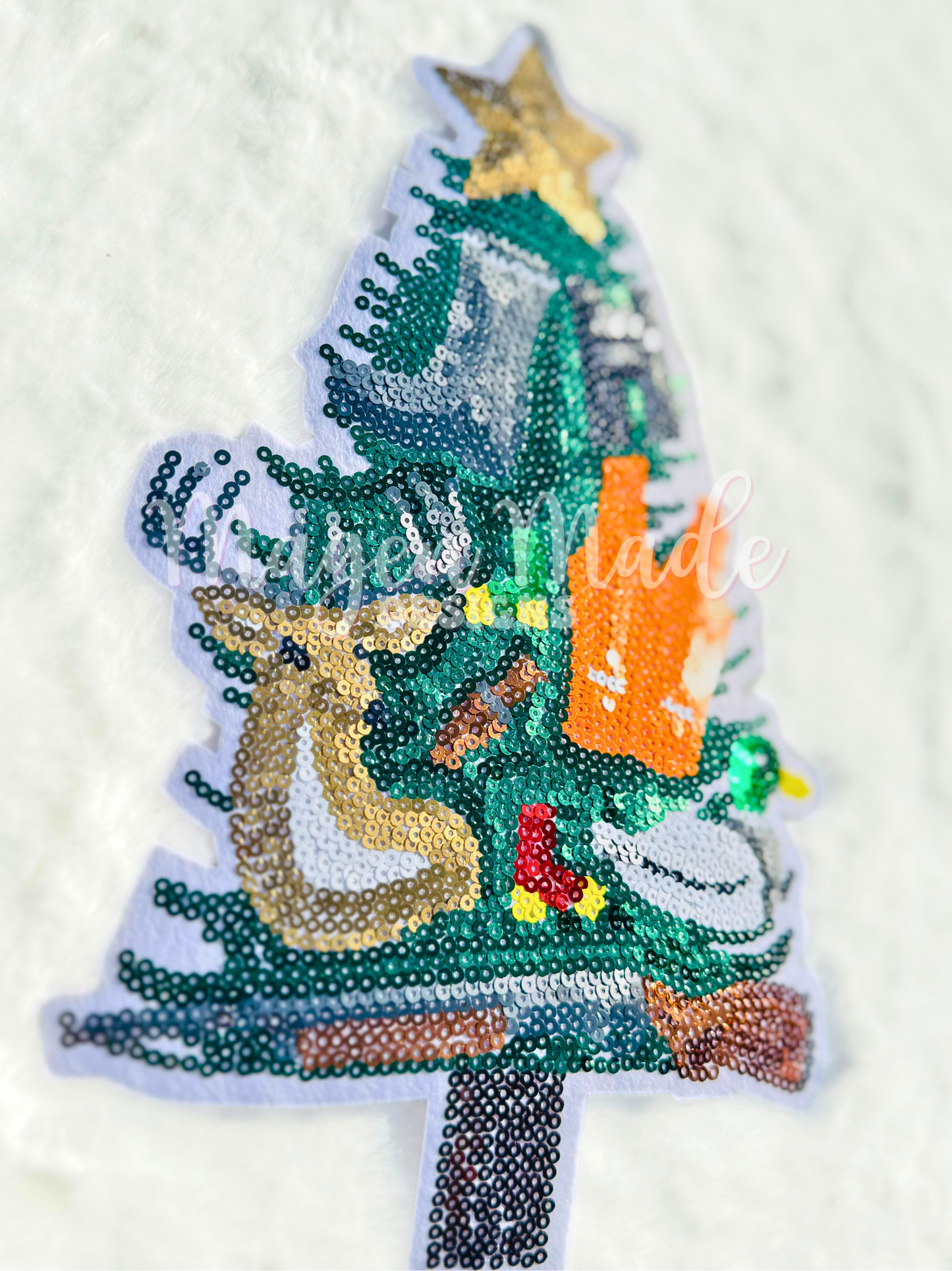 Hunting Tree Sequins Patch