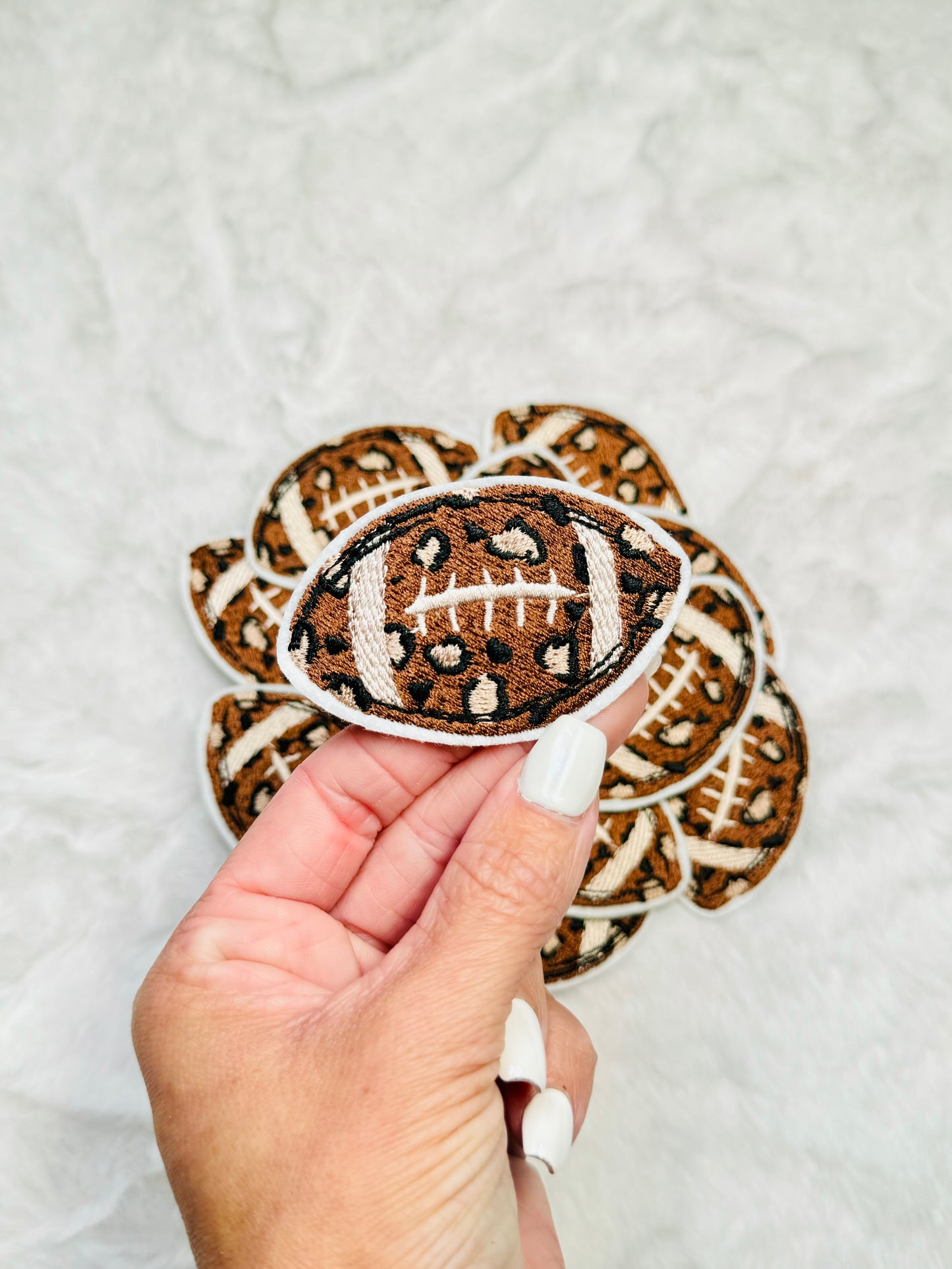 Leopard Football Embroidered Patch