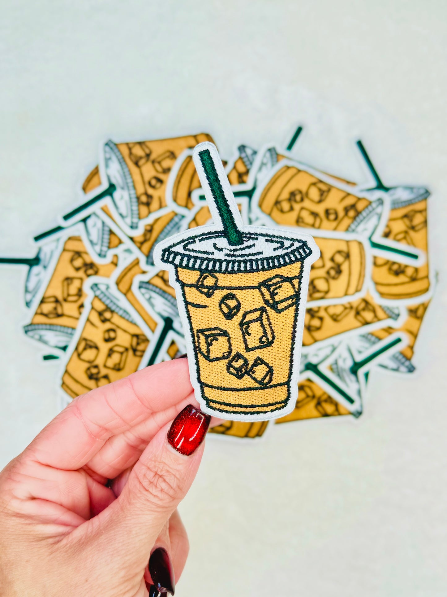 Iced Coffee Embroidered Patch