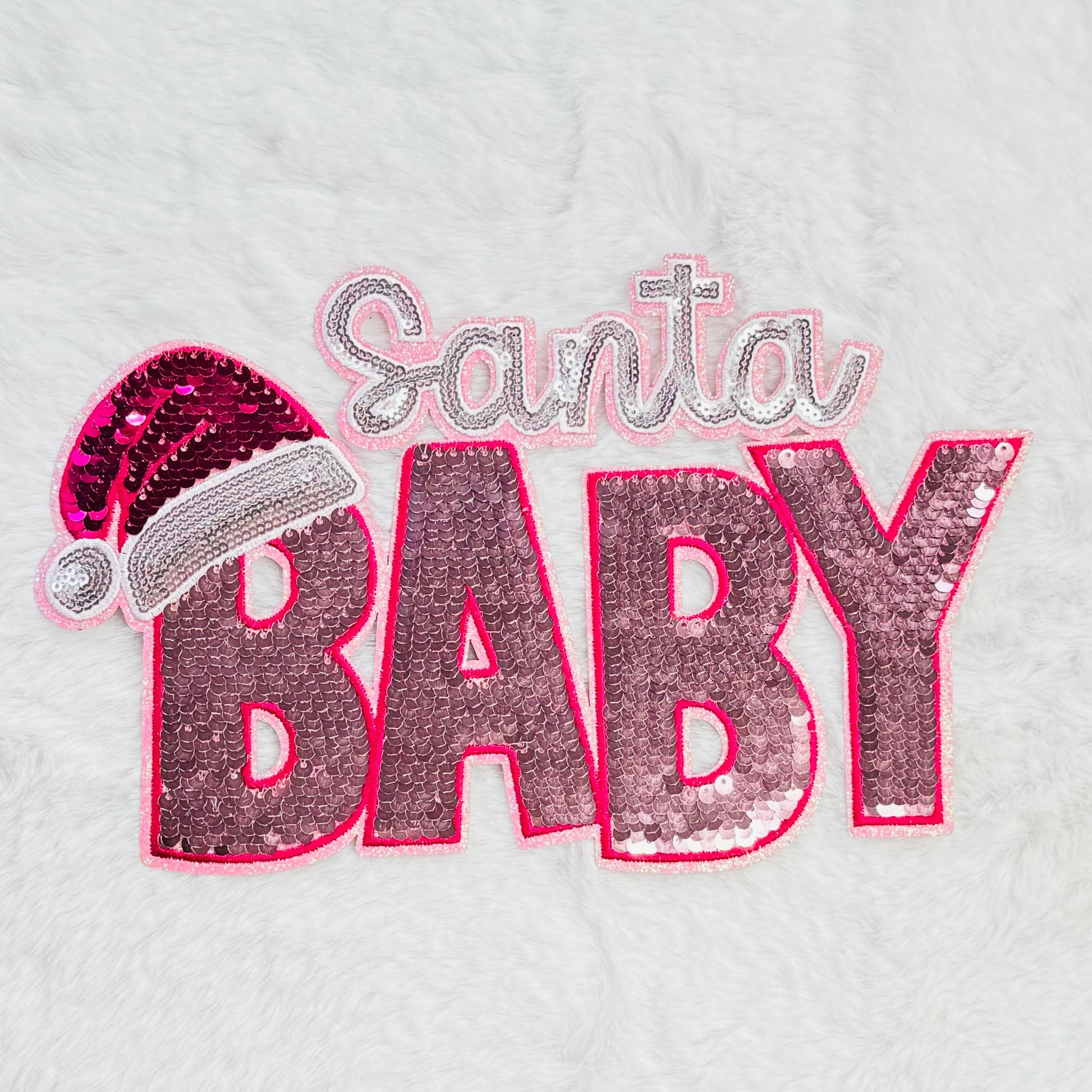 Santa Baby Sequins Iron On Patch