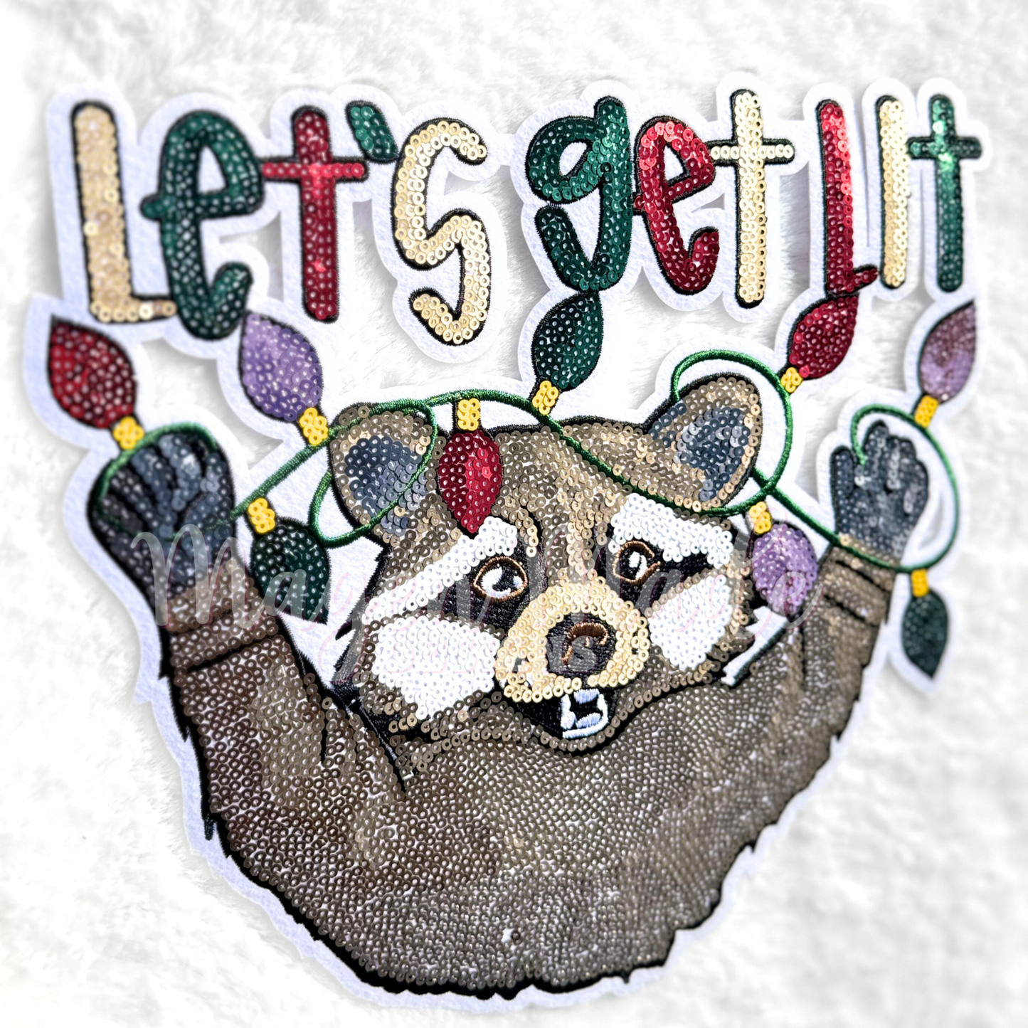 Lets Get Lit Sequins Patch