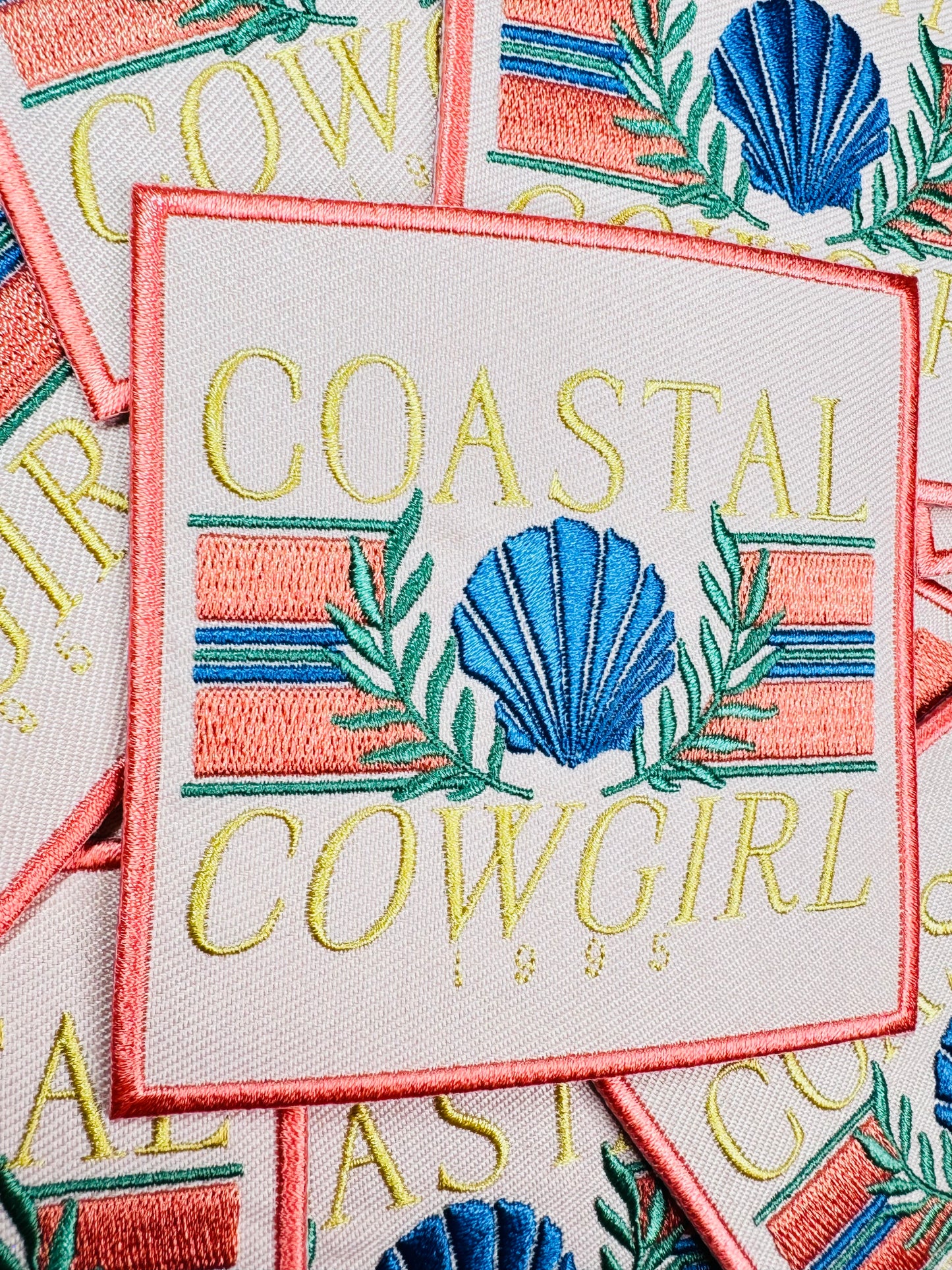 Coastal cowgirl embroidered patch