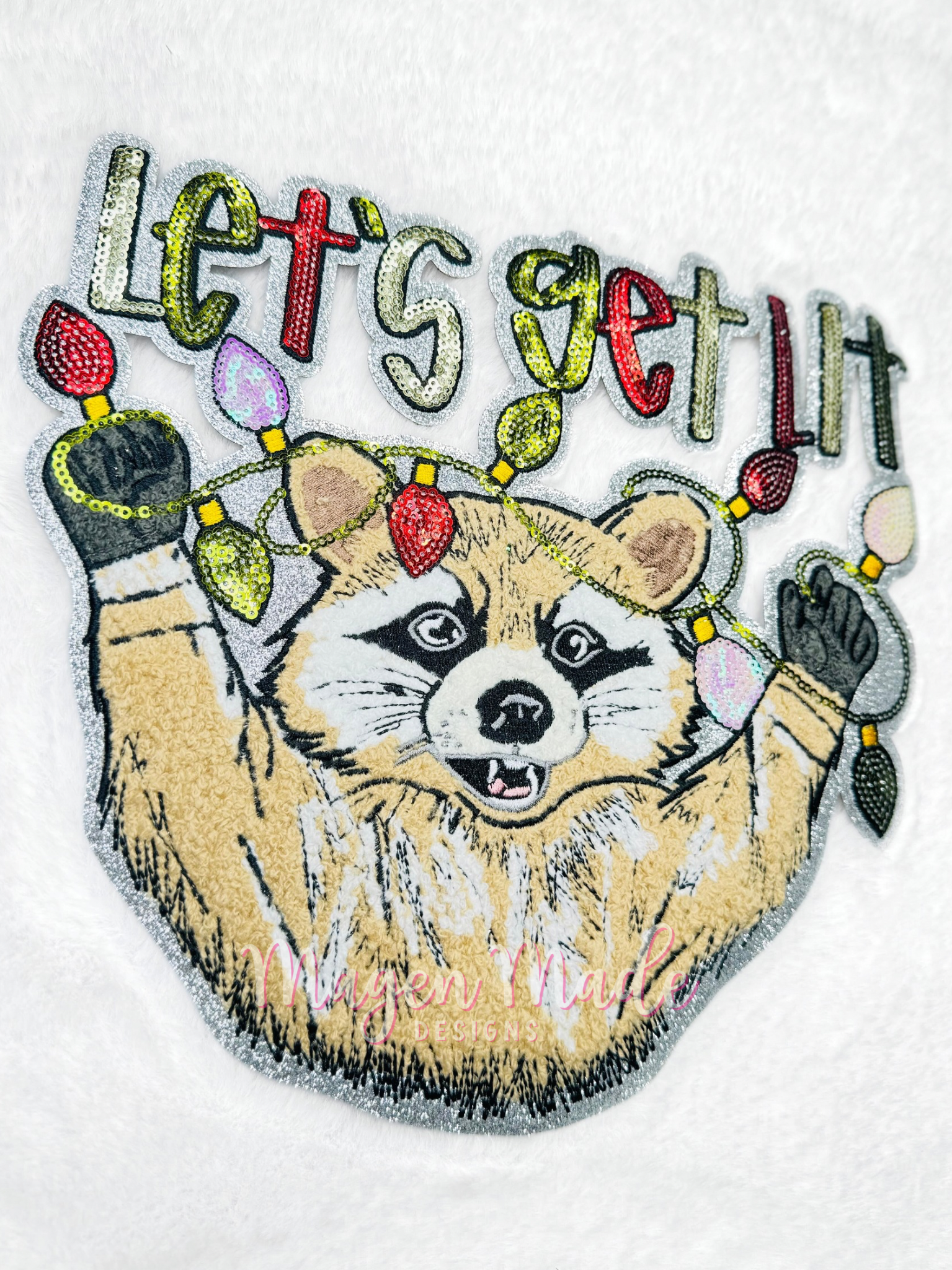 Lets Get Lit Embroidered and Sequins Patch