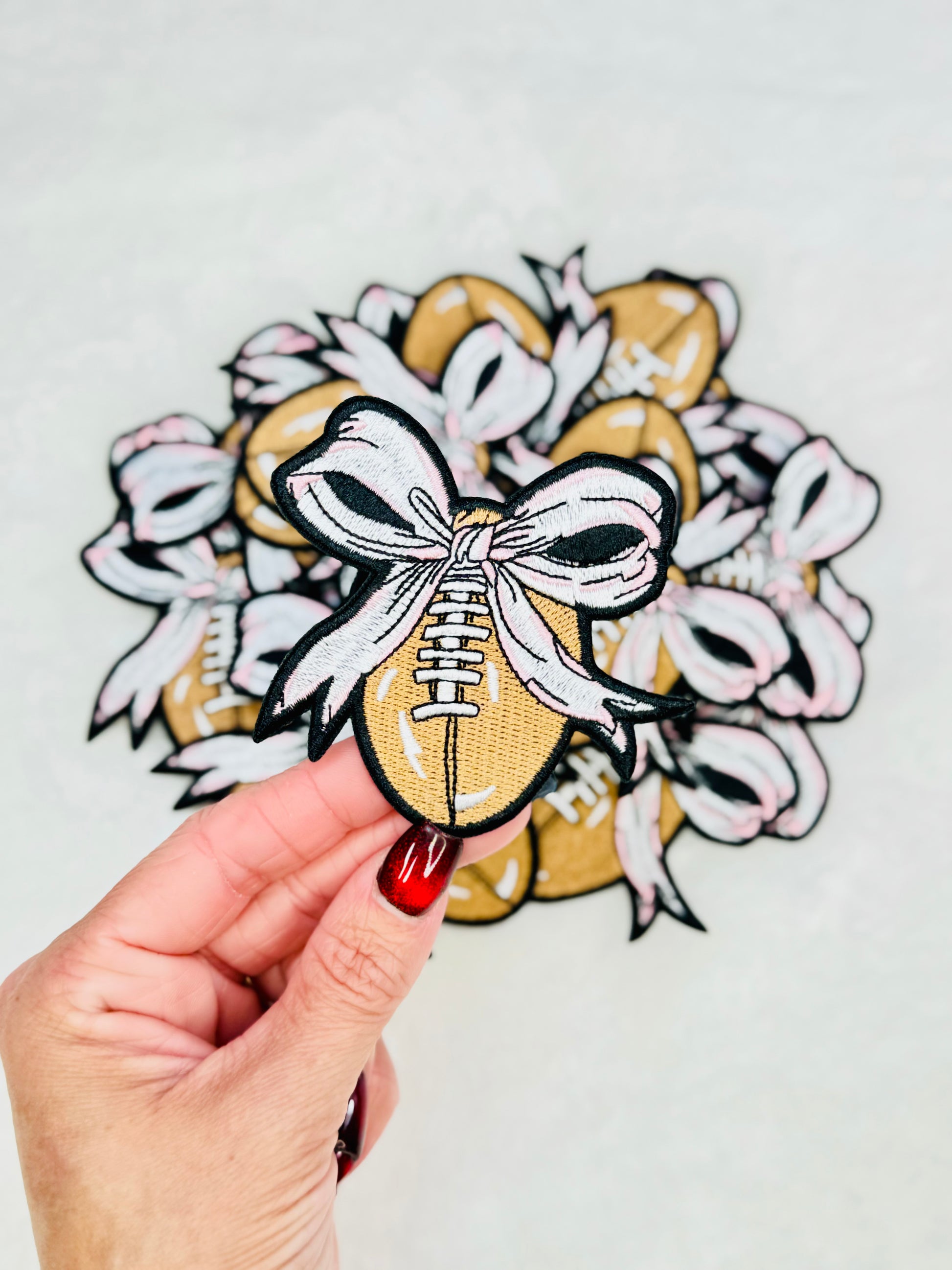 Coquette Football Embroidered Patch