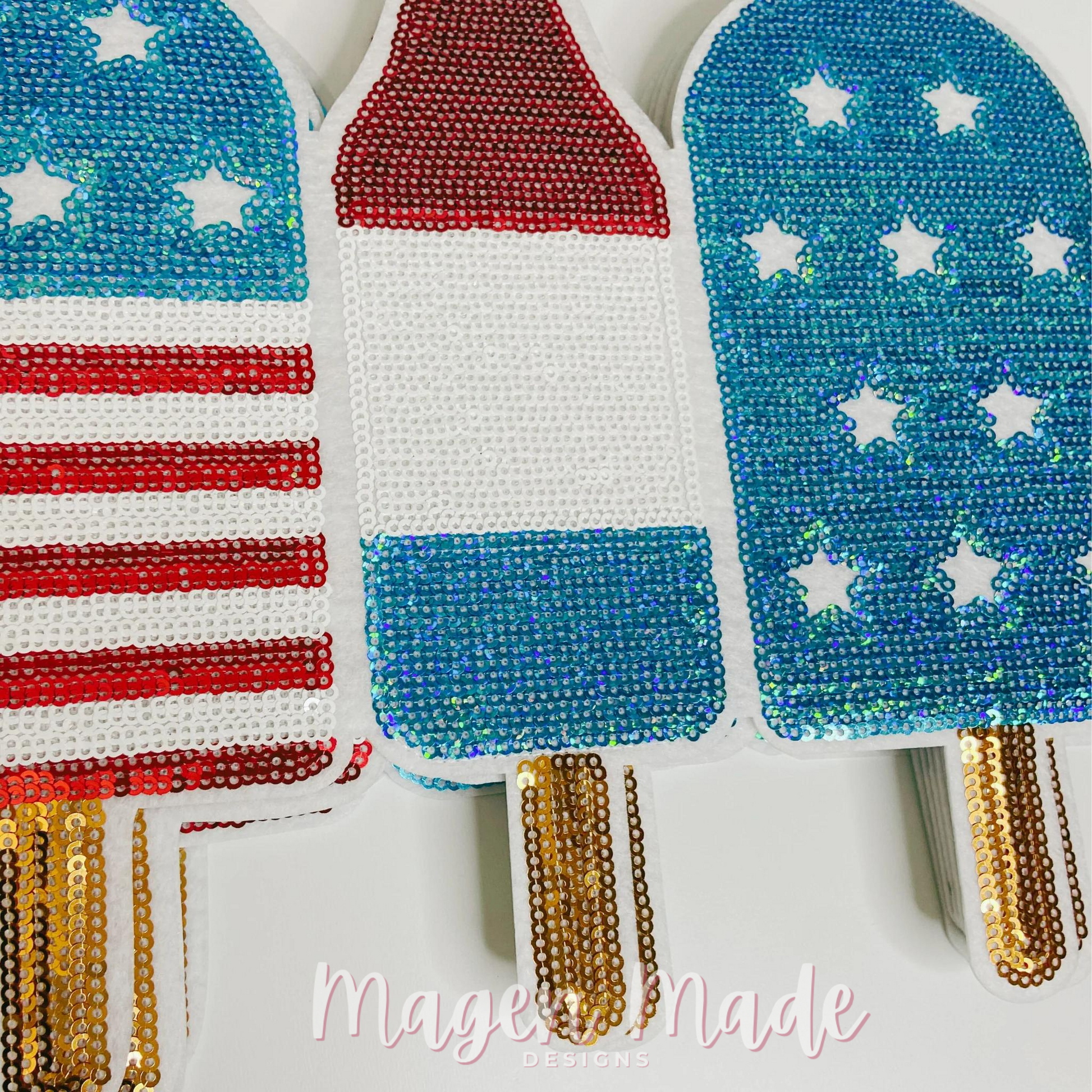 American popsicles sequin patch 