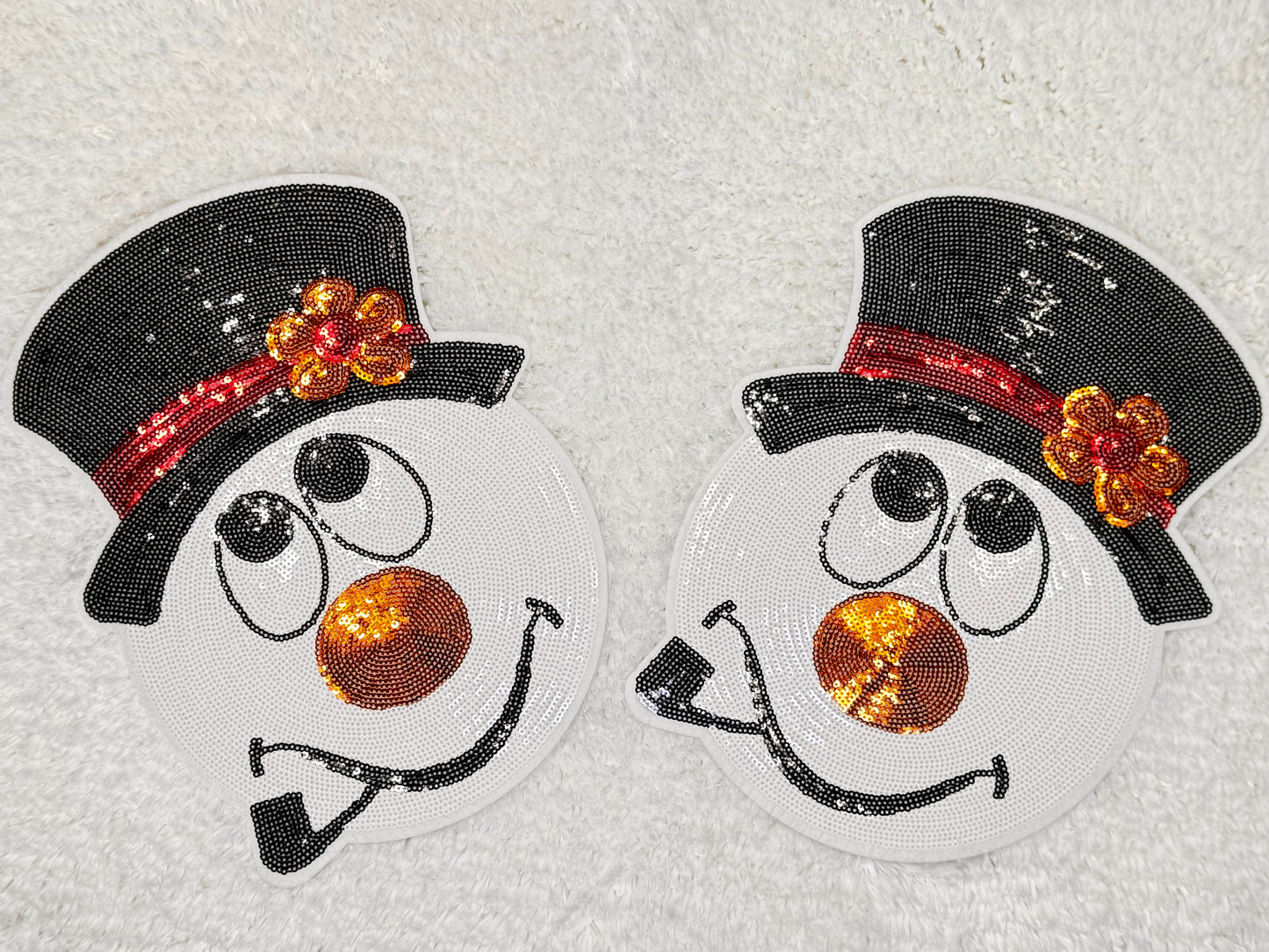 Snowman Sequins Patch