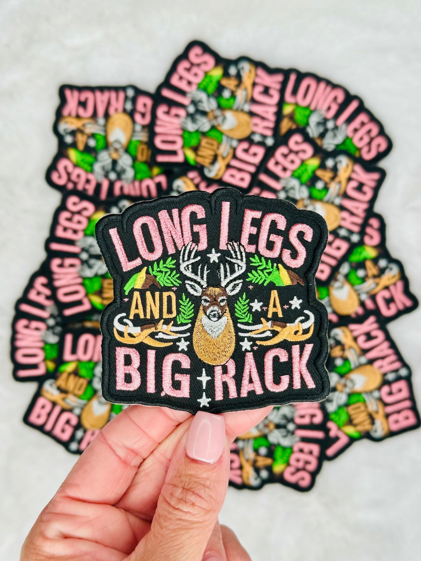 Long Legs Big Rack Embroidered Patch