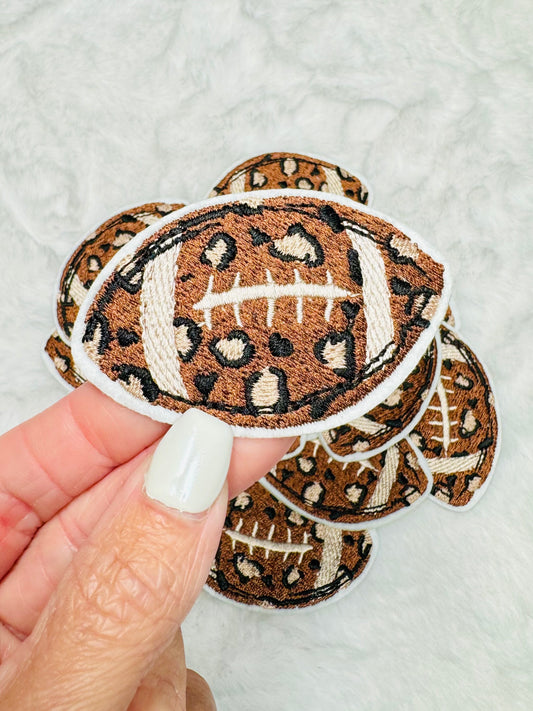 Leopard Football Embroidered Patch