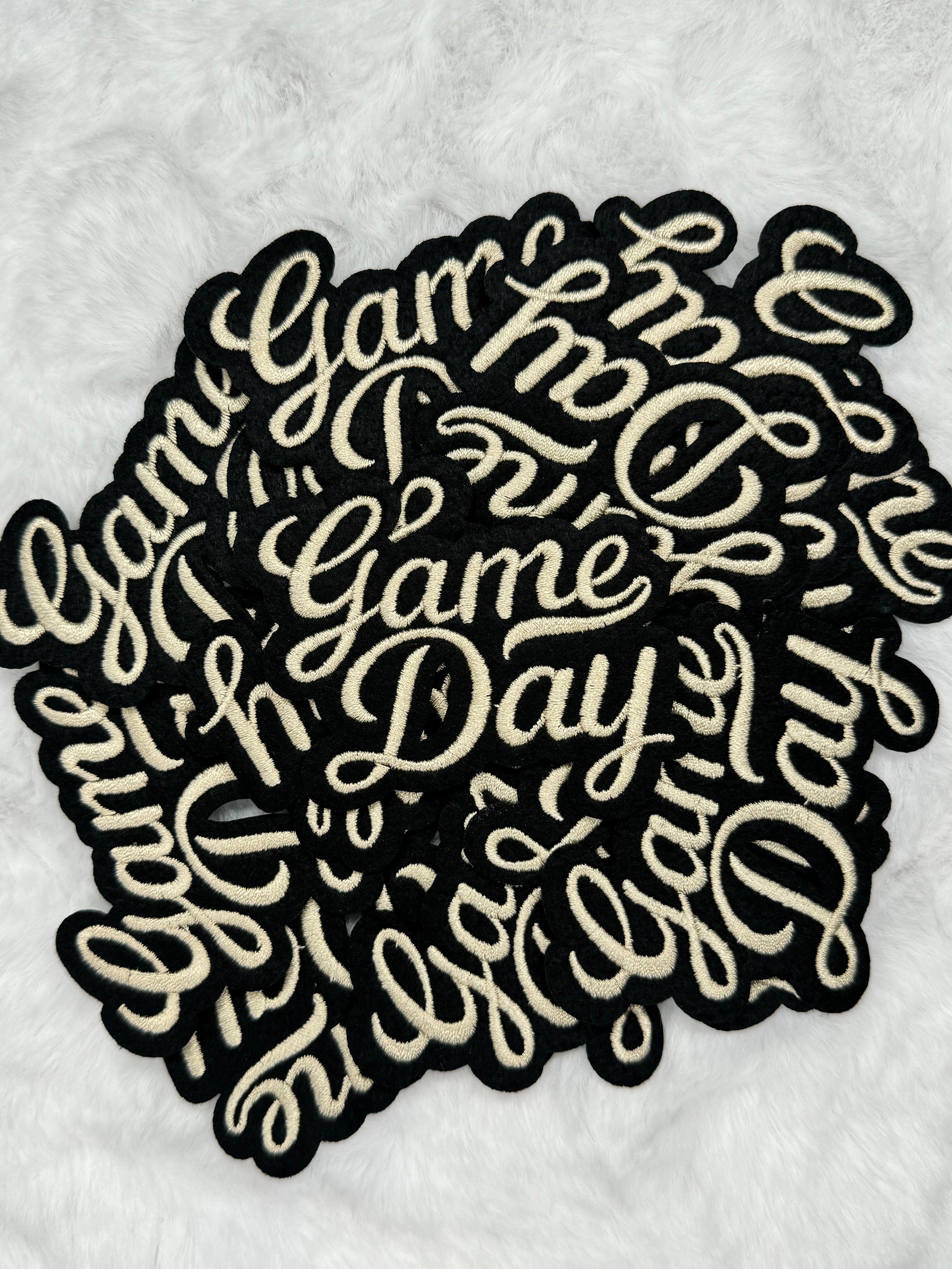 Ivory Game Day Embroidered Patch