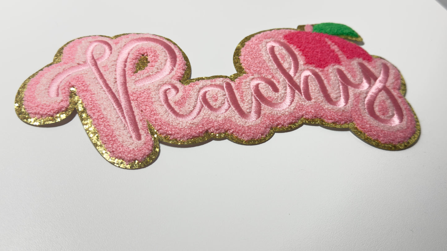 Peachy Chenille Patch