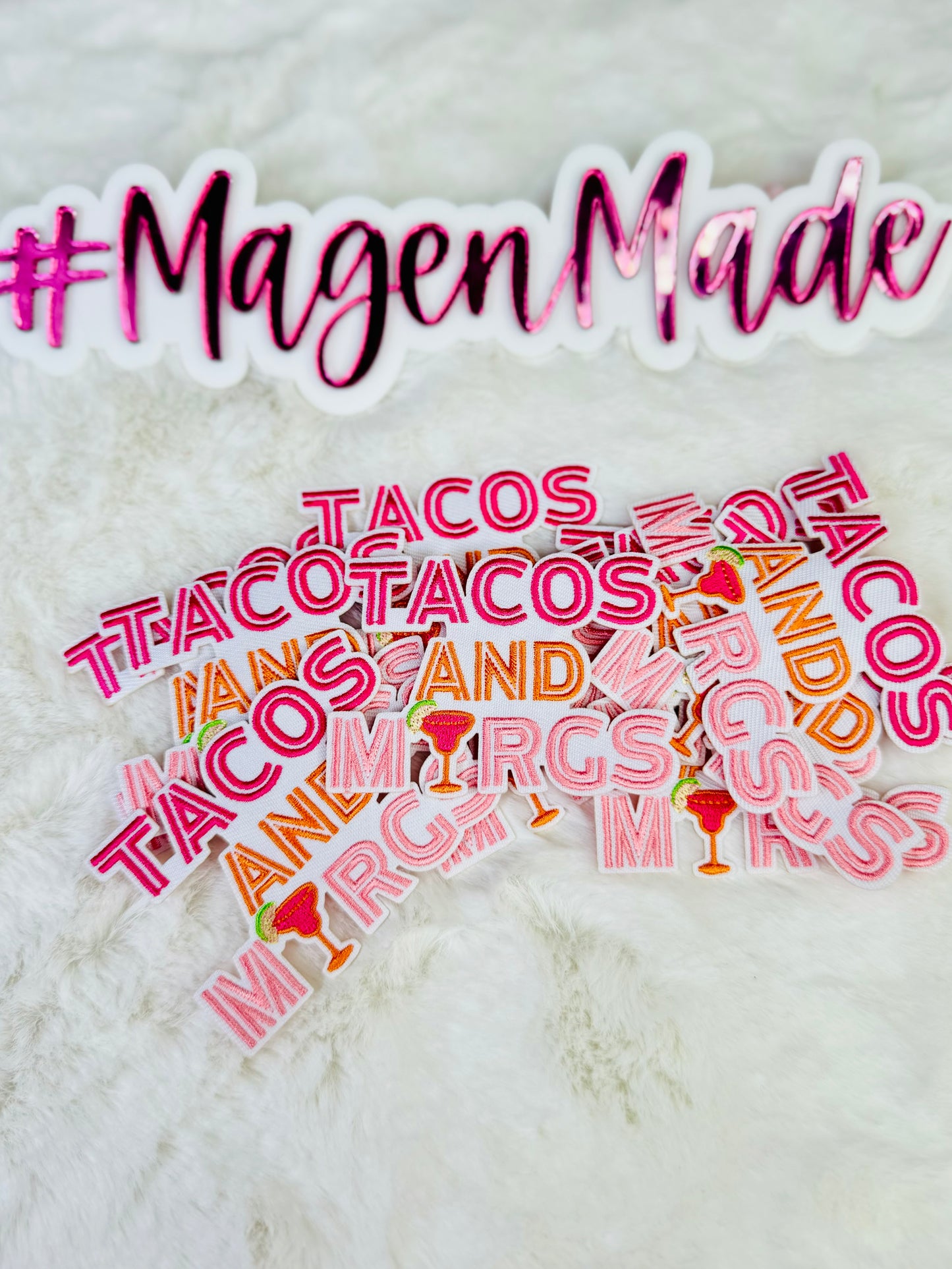 Tacos & Margs Outlined Embroidered Patch
