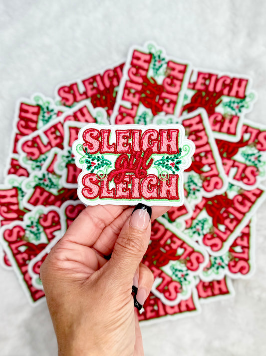 Sleigh Girl Sleigh Embroidered Patch