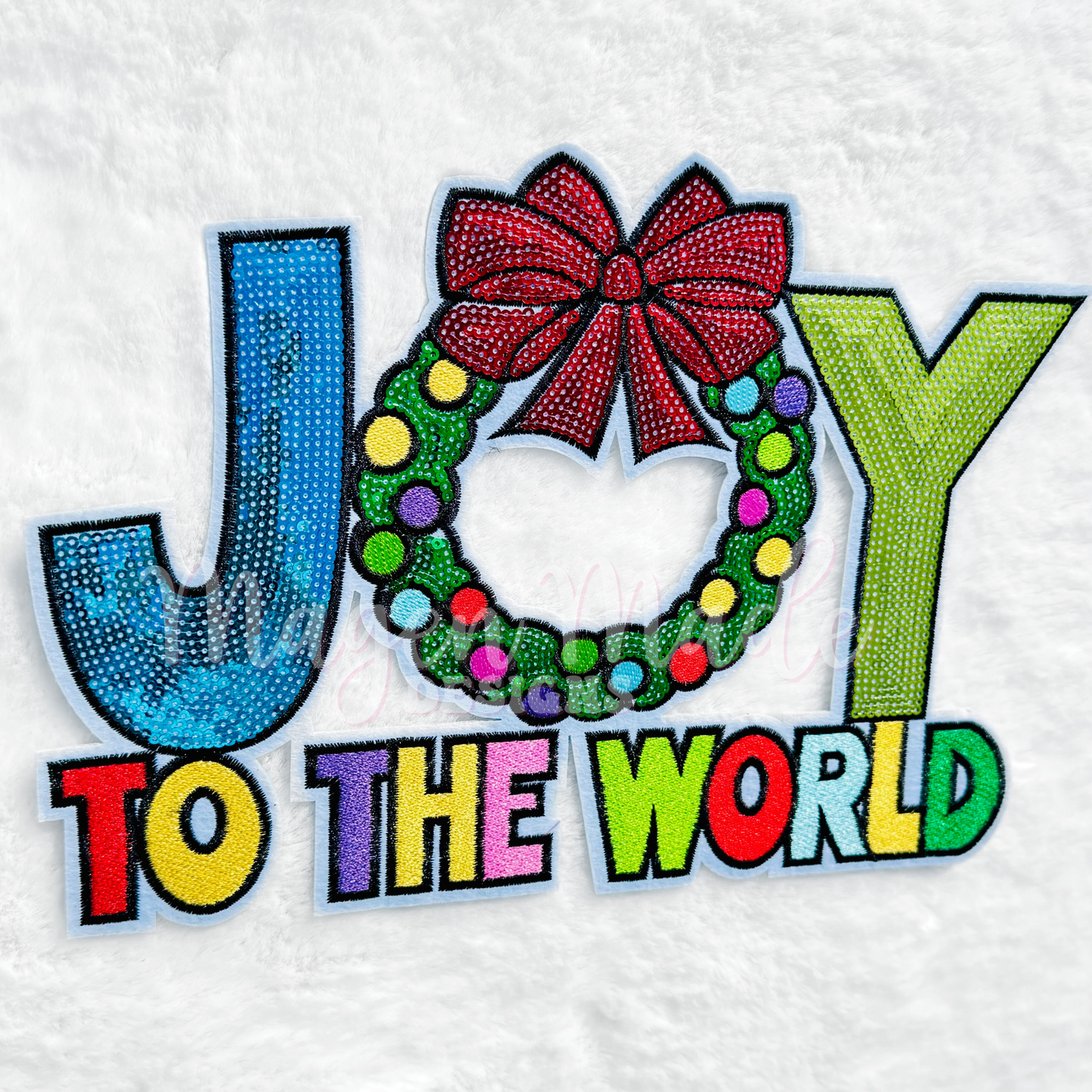 Joy To The World Sequins Patch