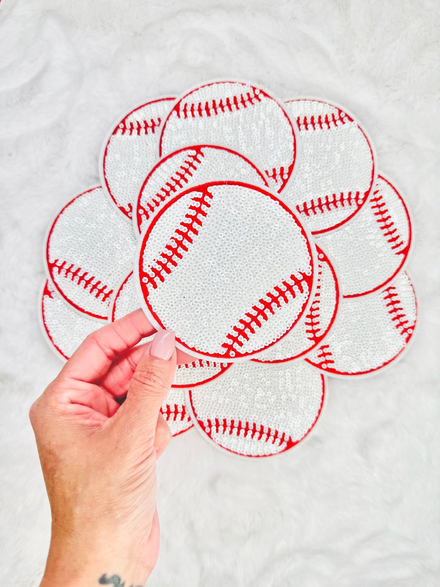 Baseball Sequin Patch