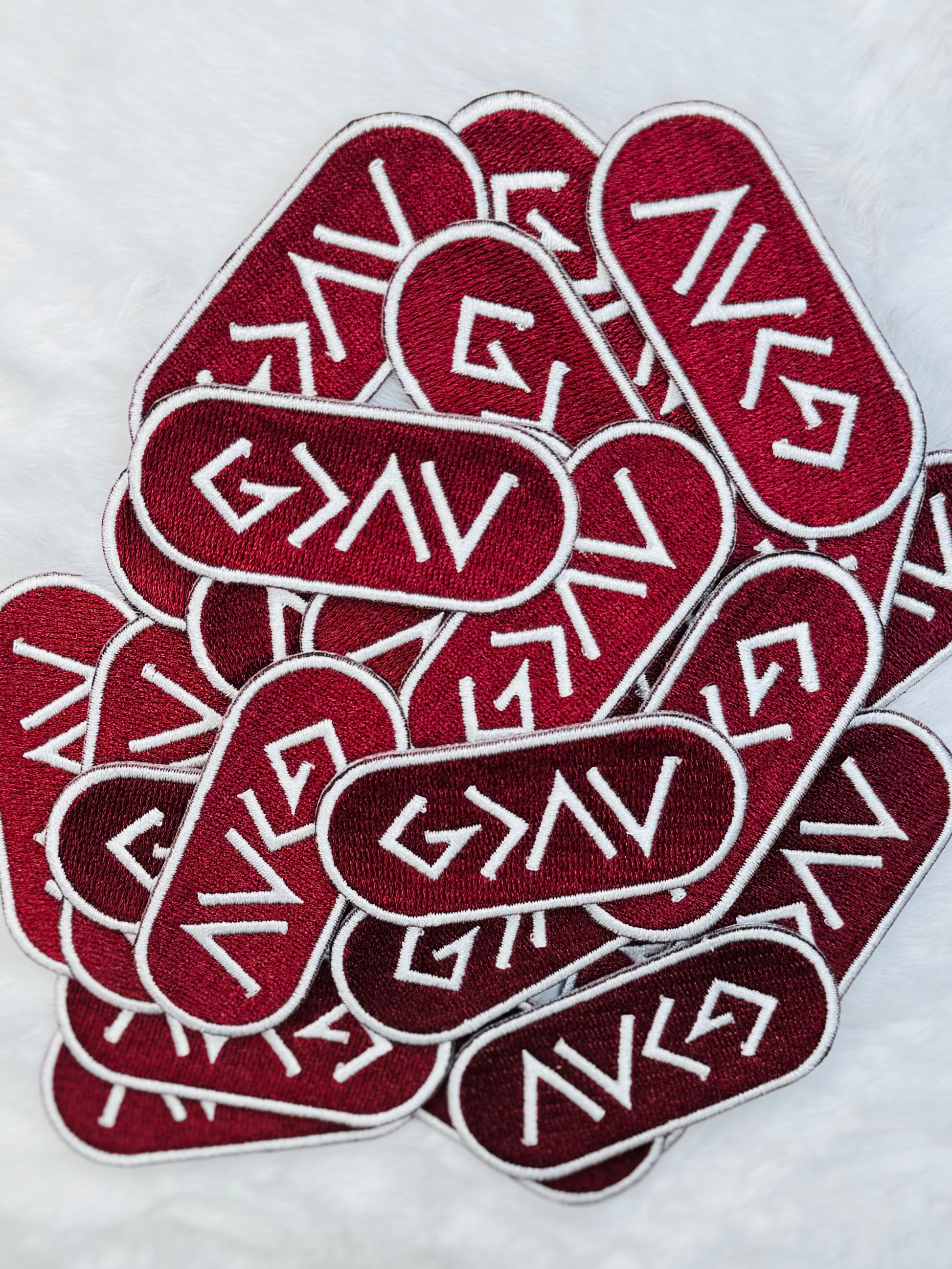 God Is Greater Than Maroon Embroidered Patch