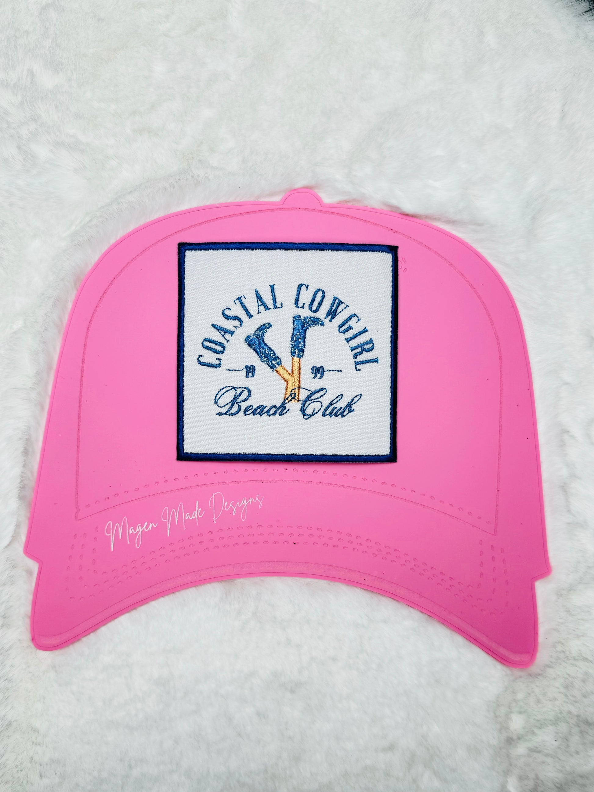 Coastal cowgirl beach club embroidered patch