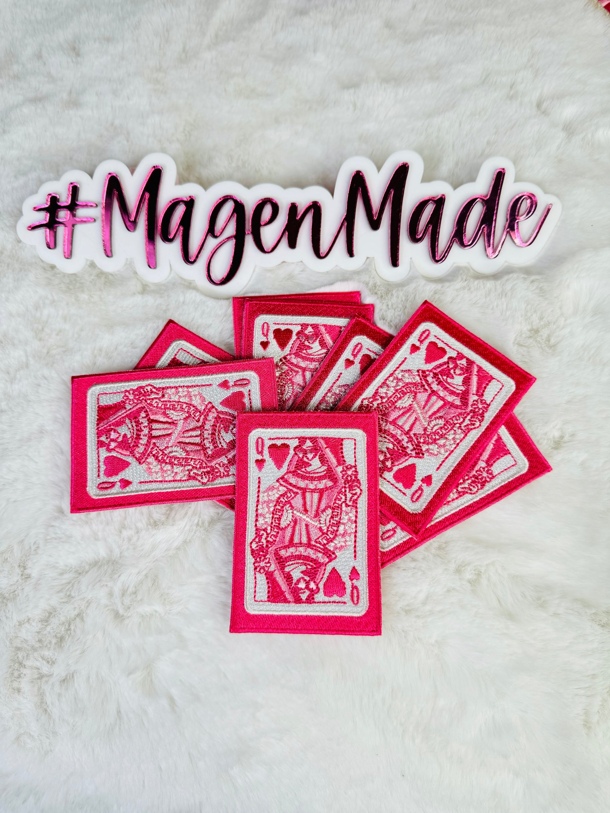 Queen Of Hearts Embroidered Patch