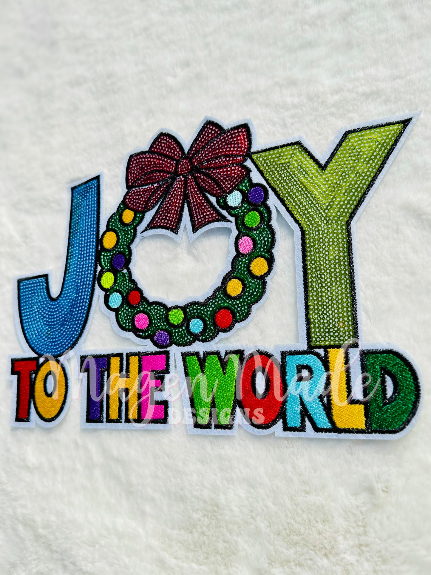 Joy To The World Sequins Patch