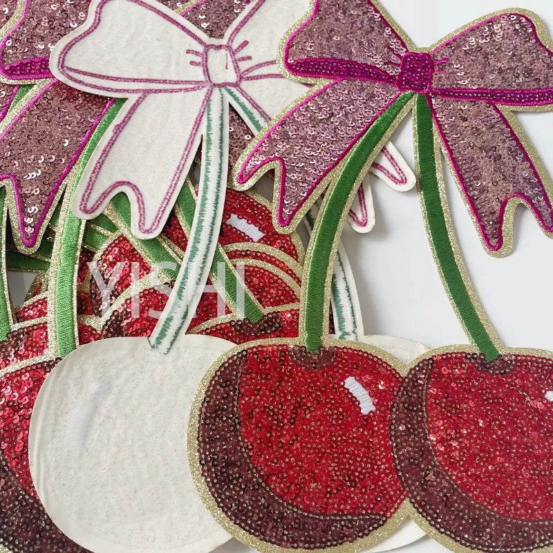 Coquette Cherry Sequin Patch