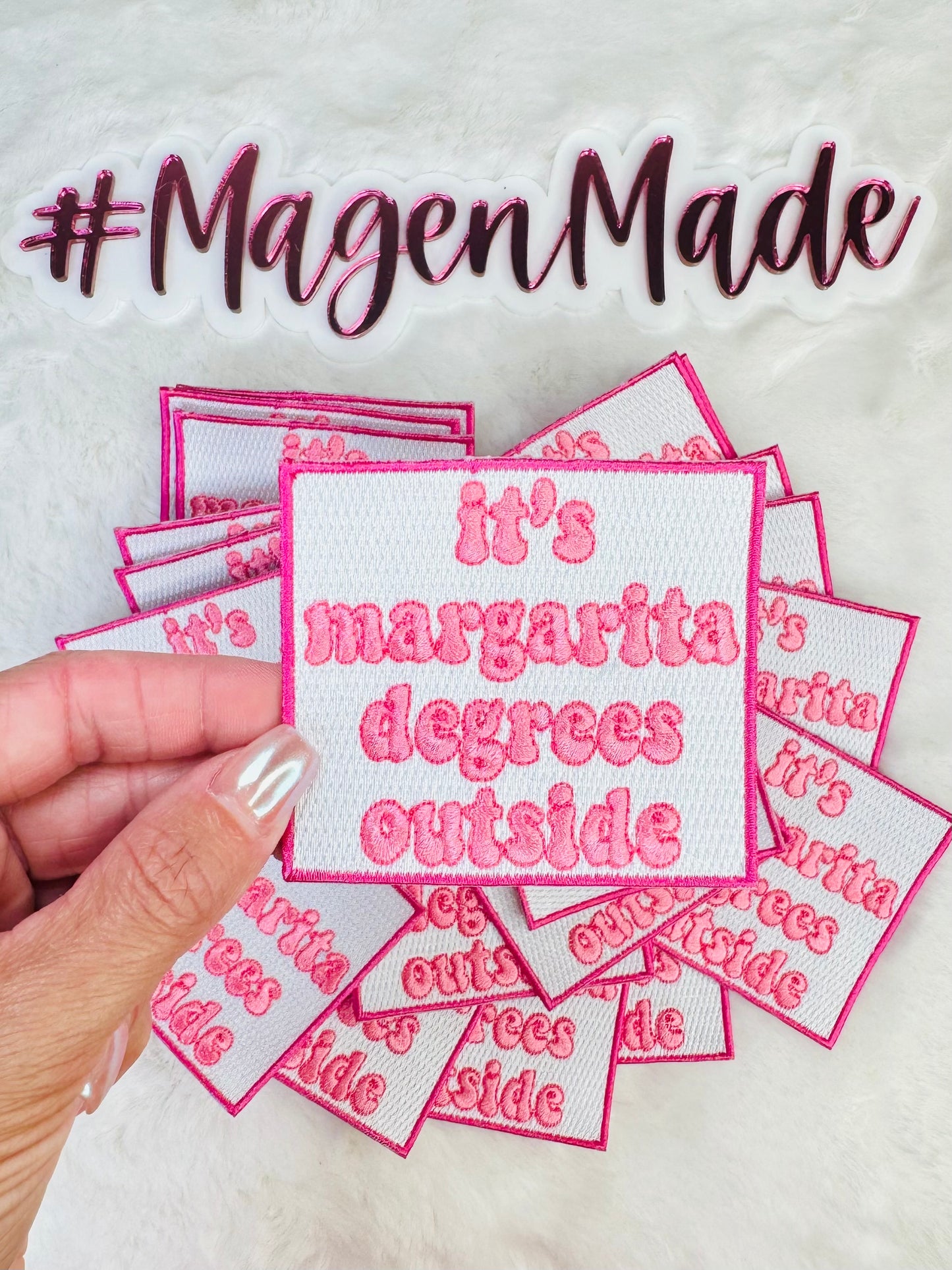 Its Margarita Degrees Outside Embroidered Patch