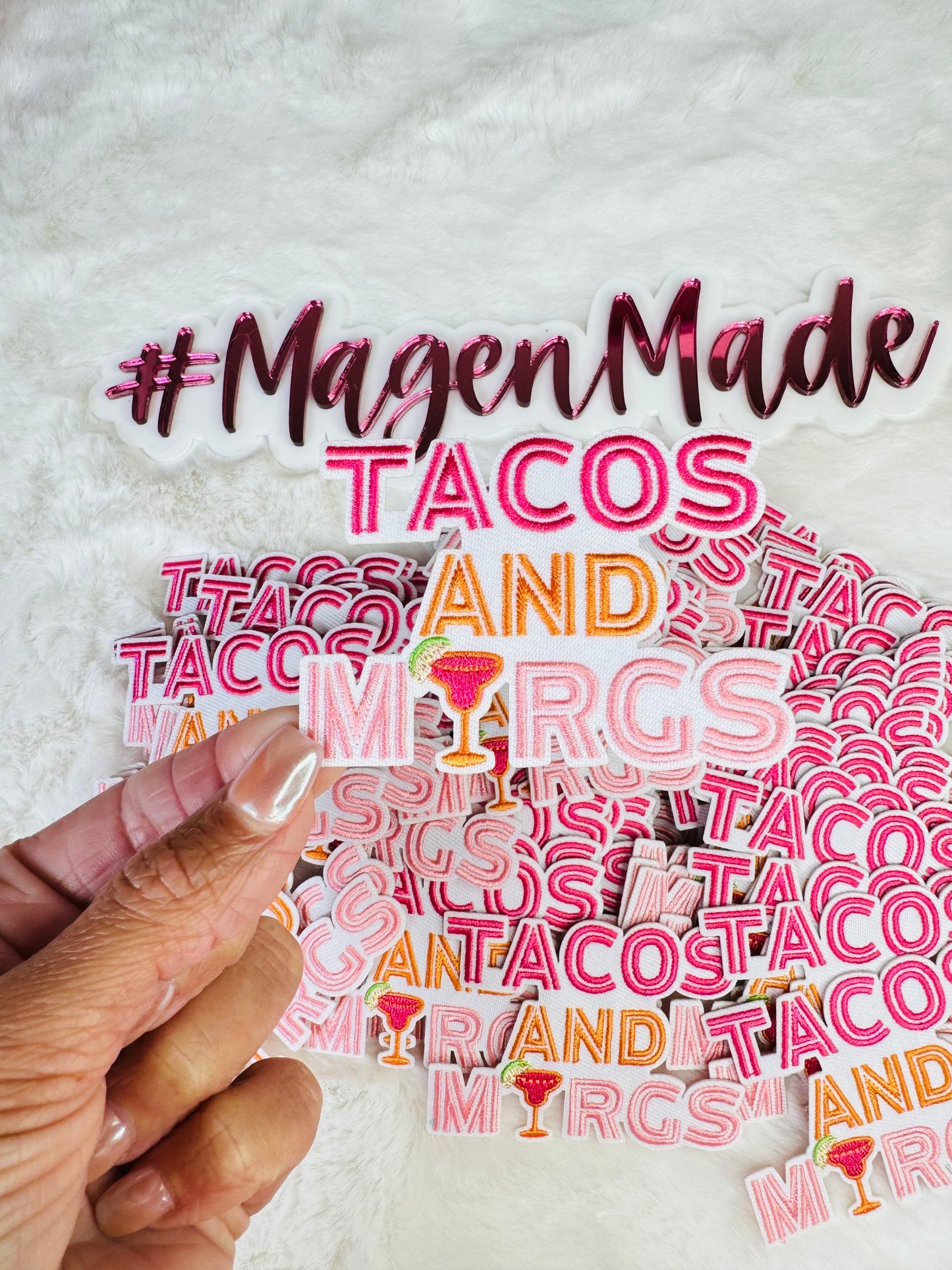 Tacos & Margs Outlined Embroidered Patch