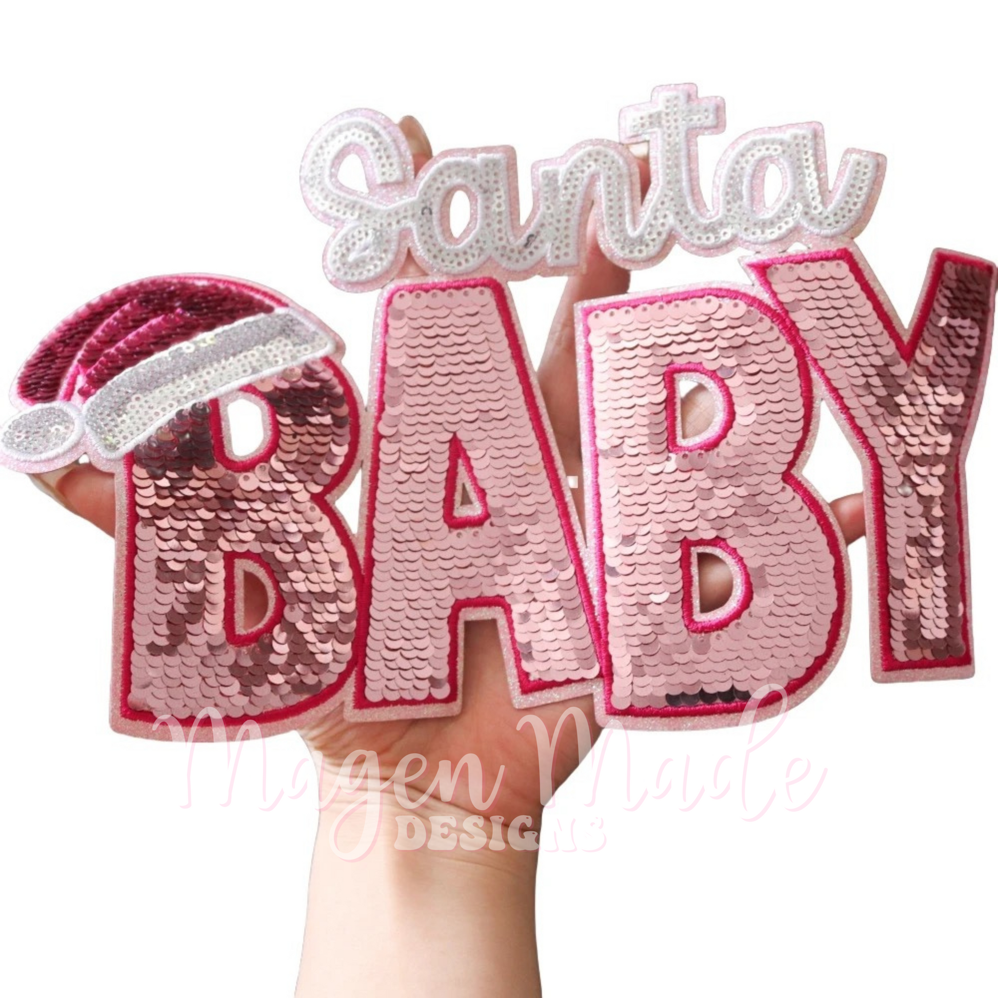 Santa Baby Sequins Iron On Patch