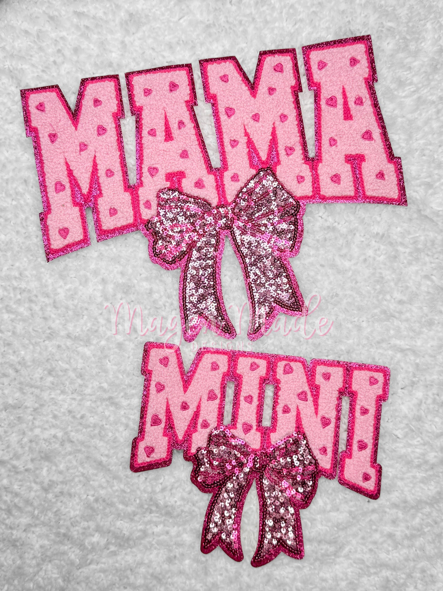Mama & Mini Bundle Chenille & Sequins Iron On Big Shirt Patch