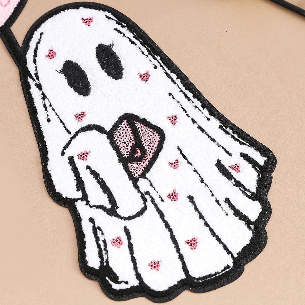 Be My Boo Ghost Chenille & Sequins Patch