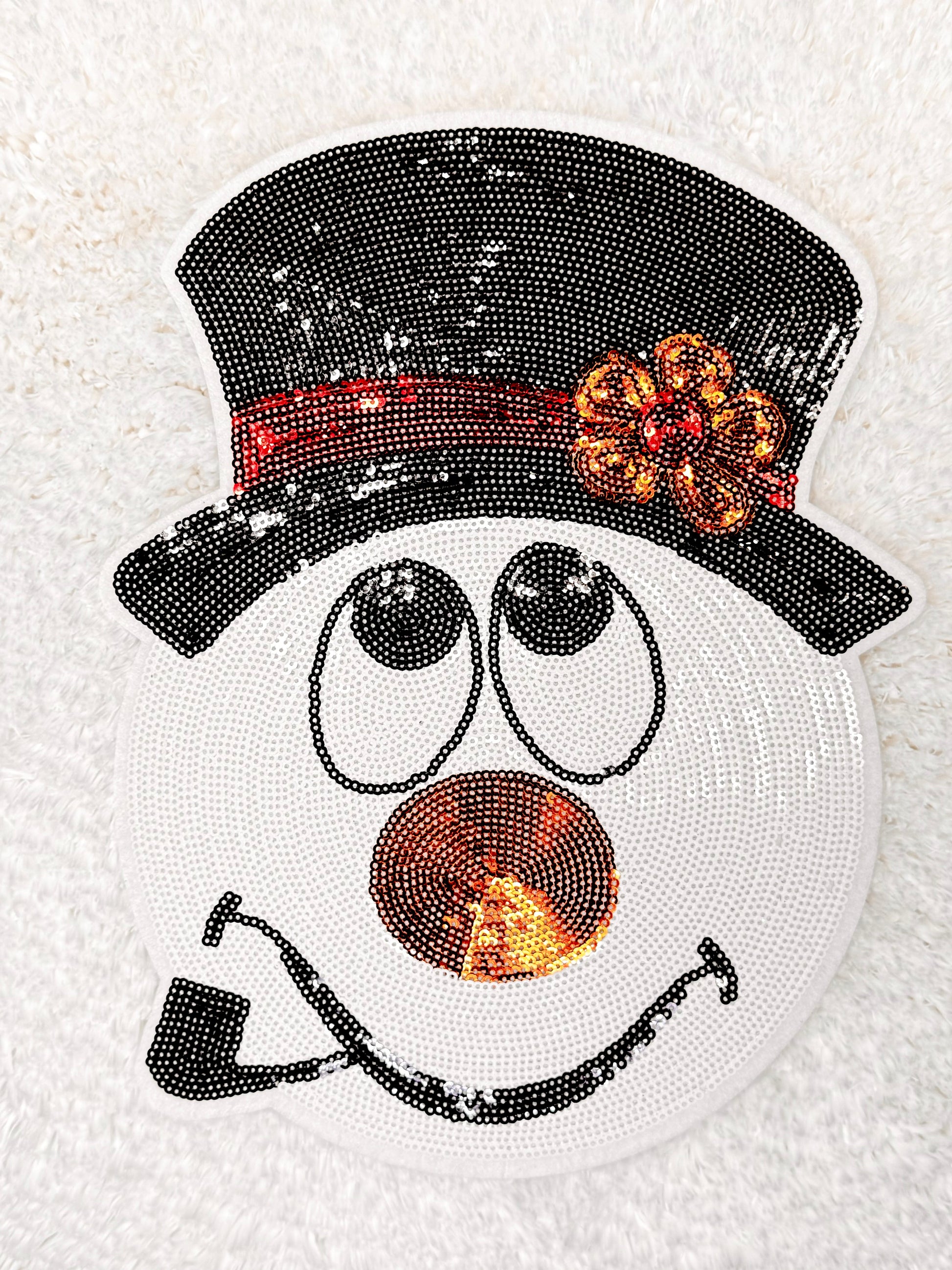 Snowman Sequins Patch