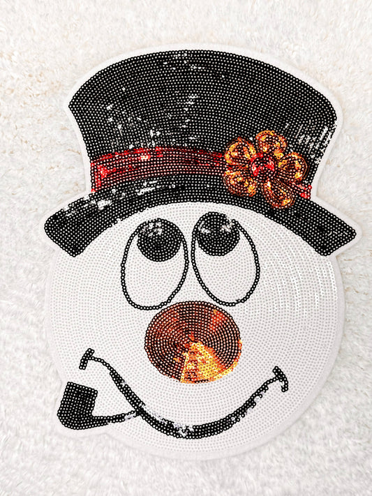 Snowman Sequins Patch