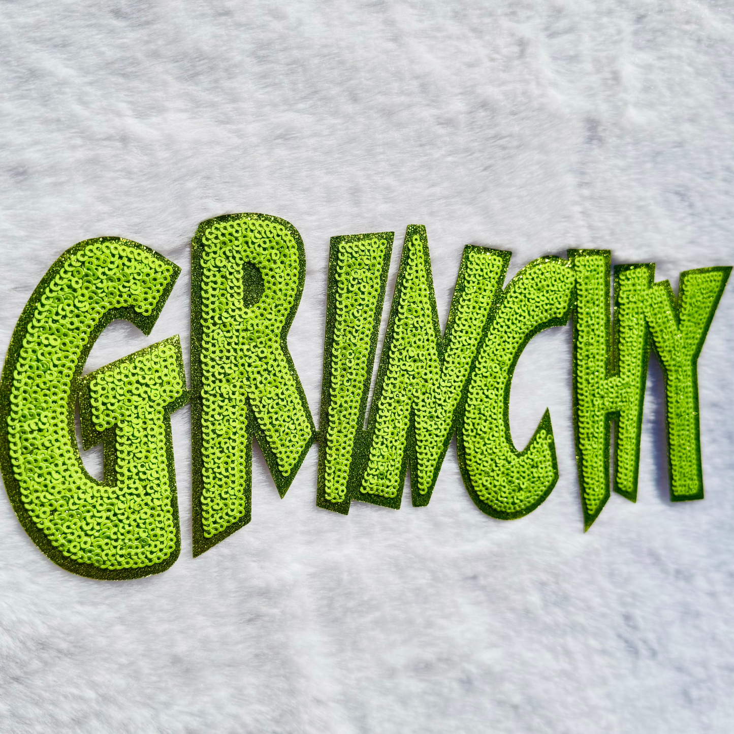 Green Grinchy Sequin Patch