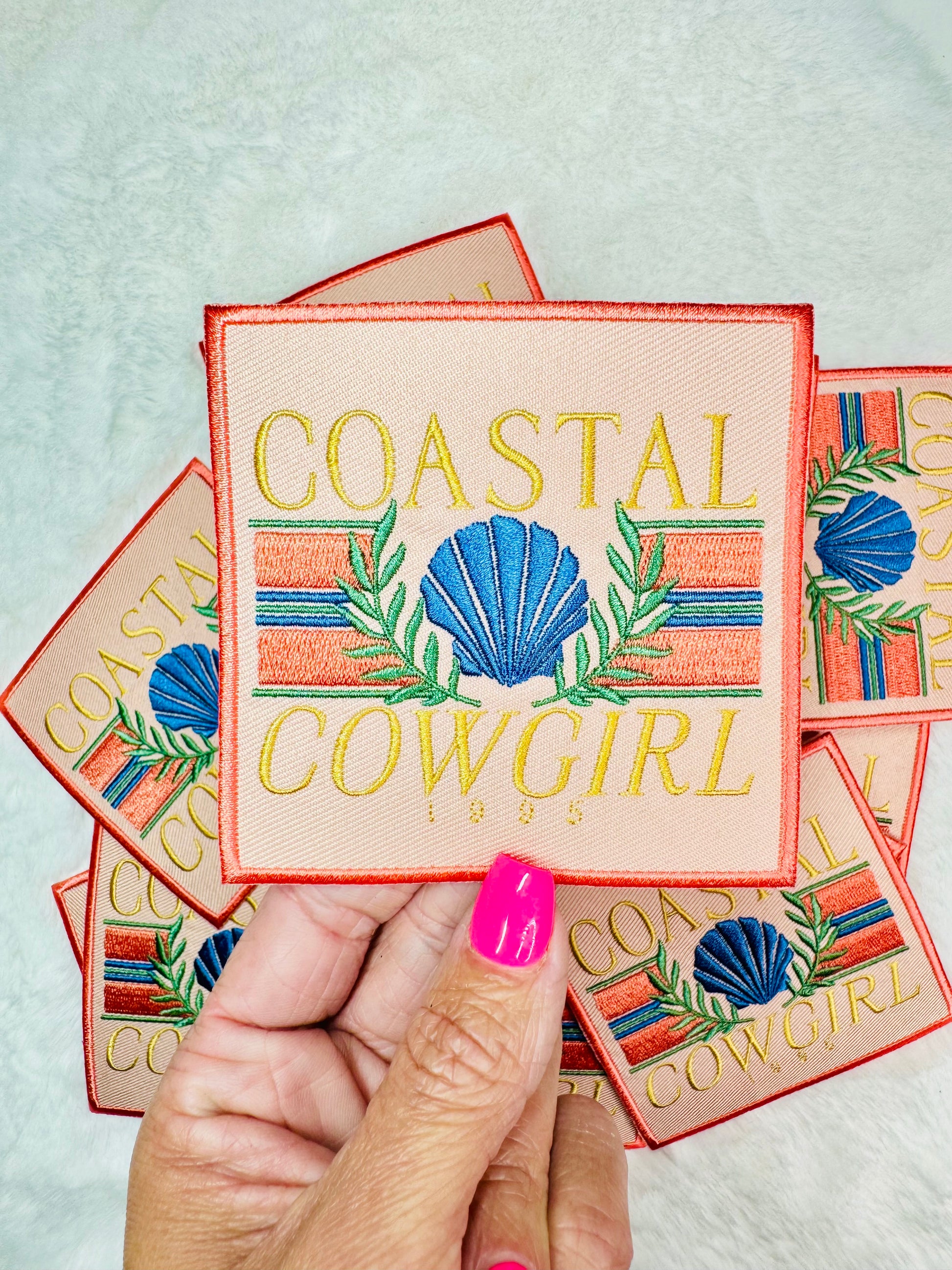 Coastal cowgirl embroidered patch