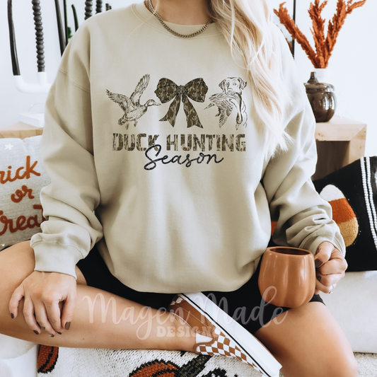 Duck Hunting Season Sceen Print Transfer