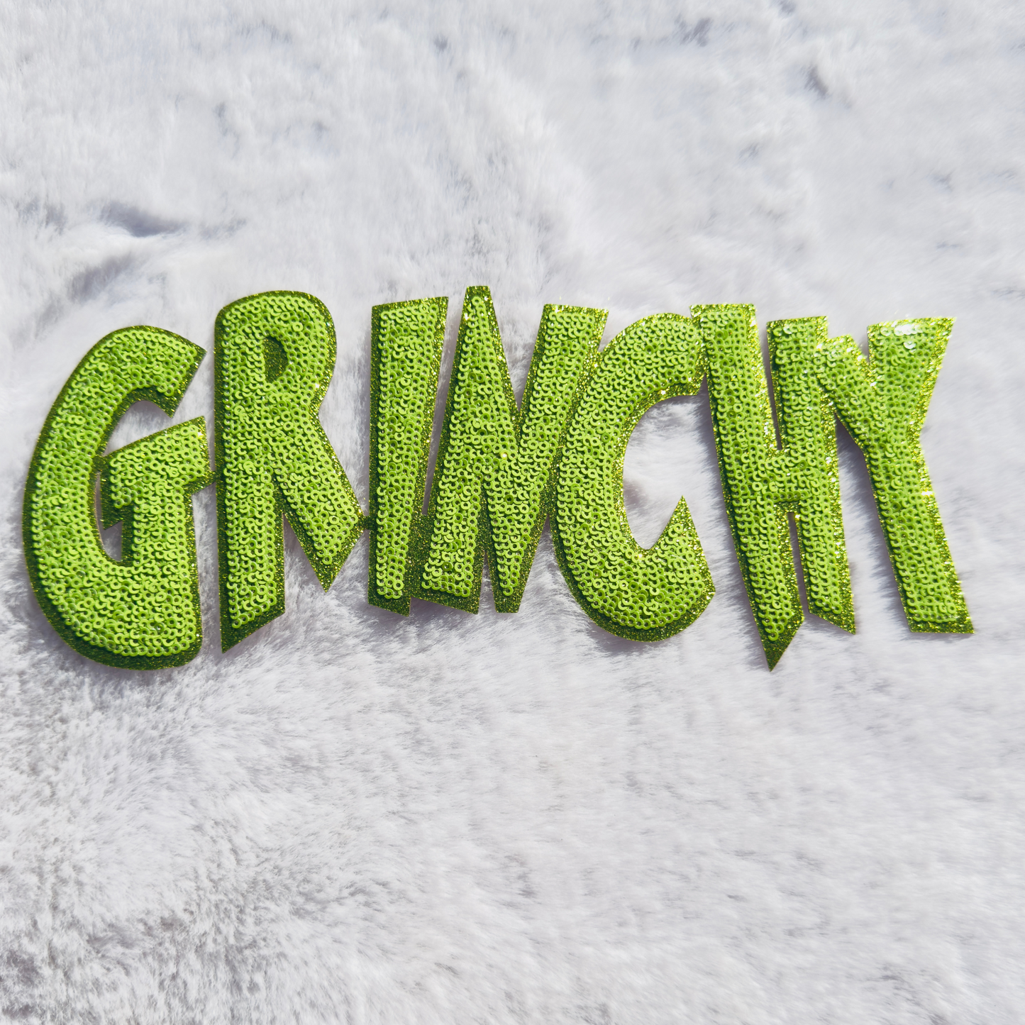 Green Grinchy Sequin Patch