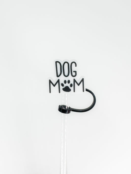 Dog mom straw topper