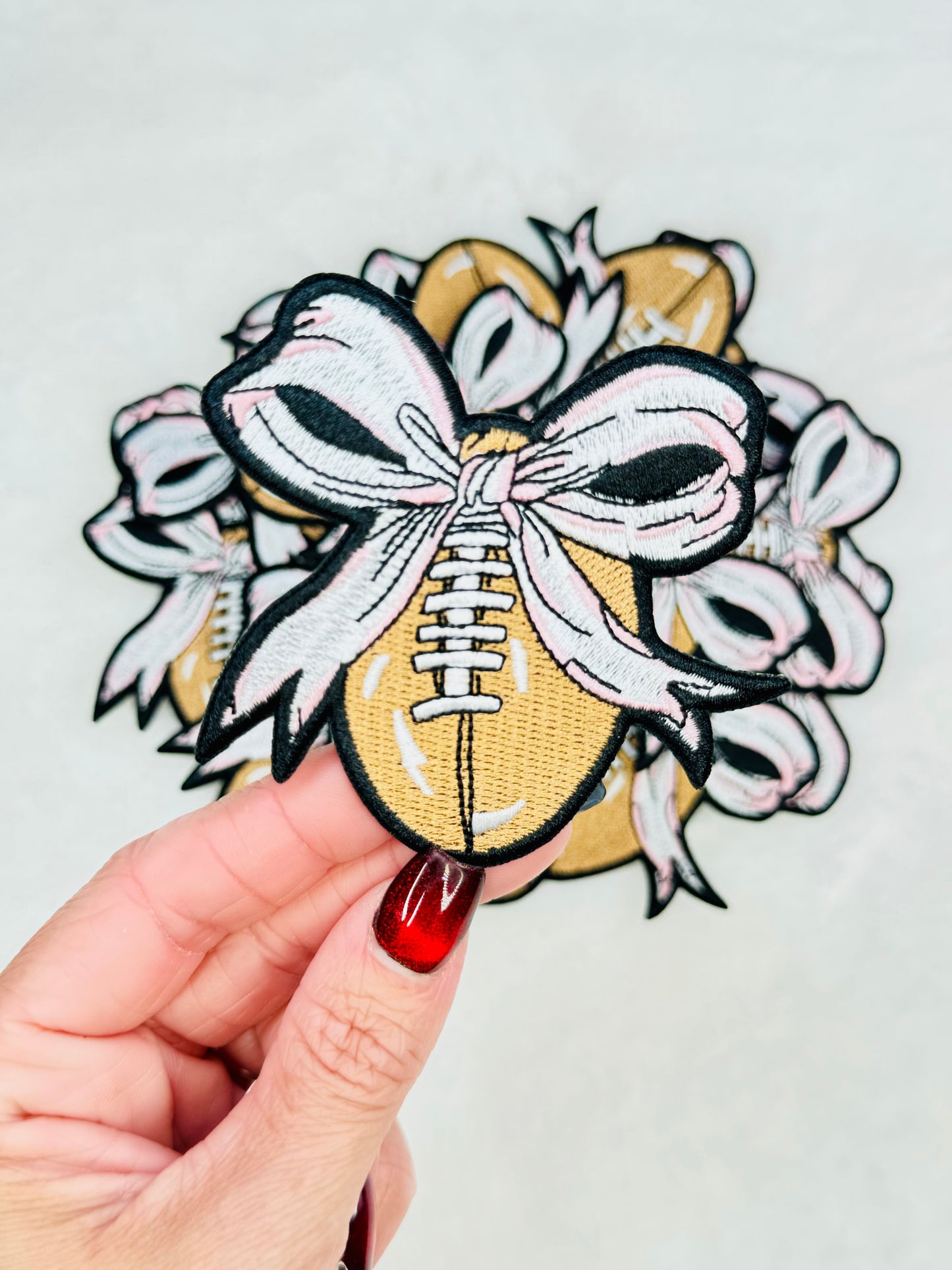 Coquette Football Embroidered Patch