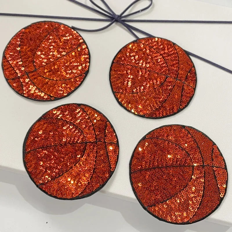 Basketball Sequin Patch