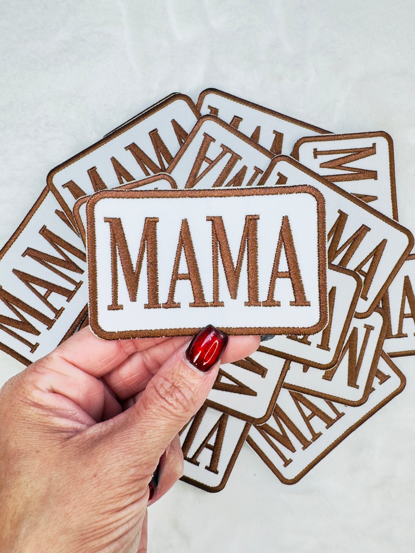 Brown Mama Embroidered Patch