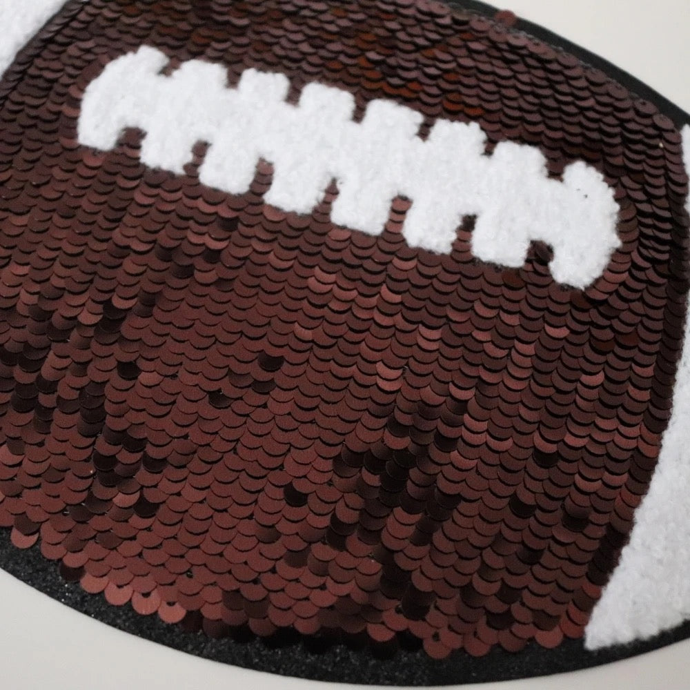 Football Chenille and Sequin Patch