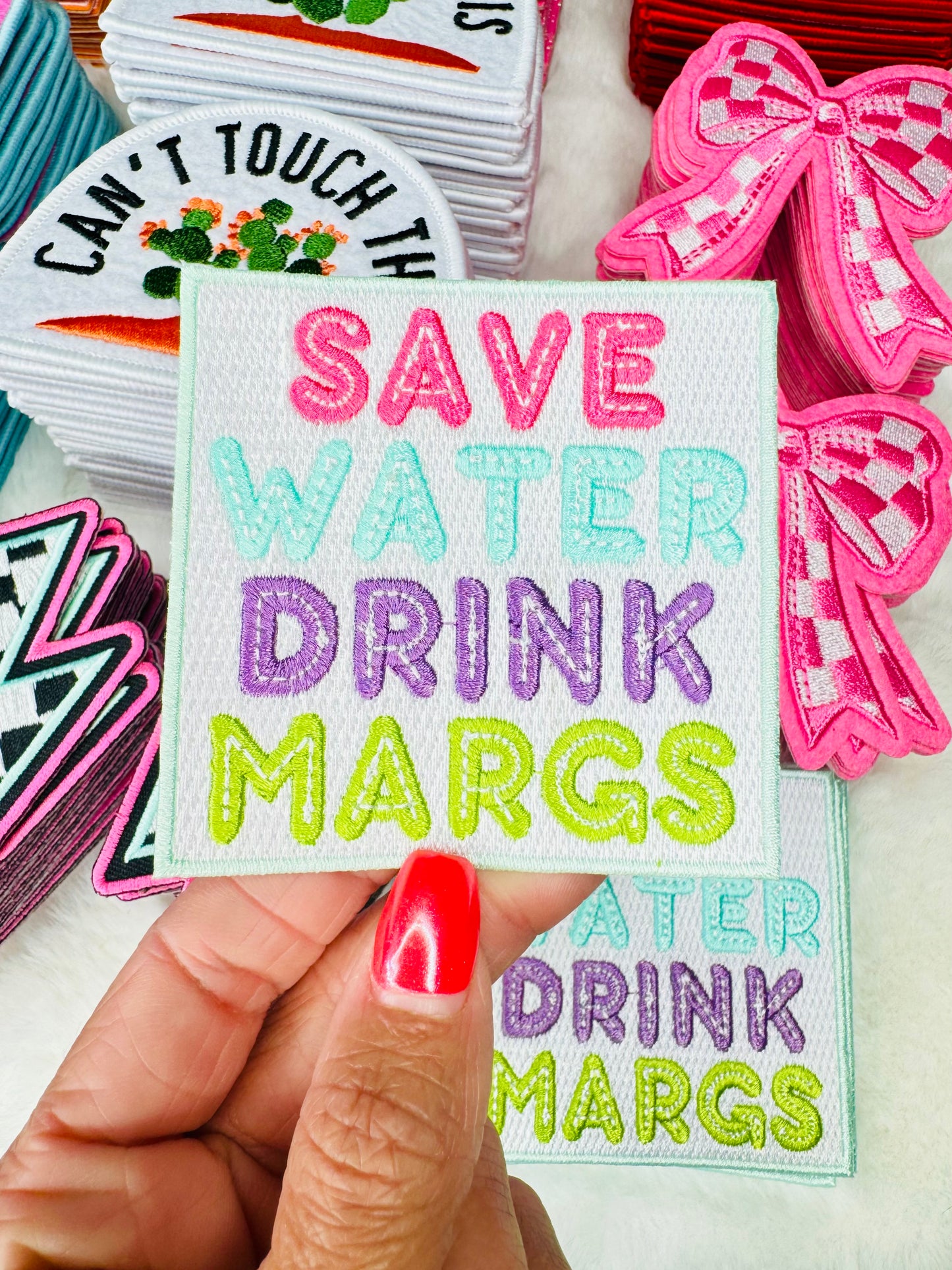 Save Water Drink Margs Embroidery Patch