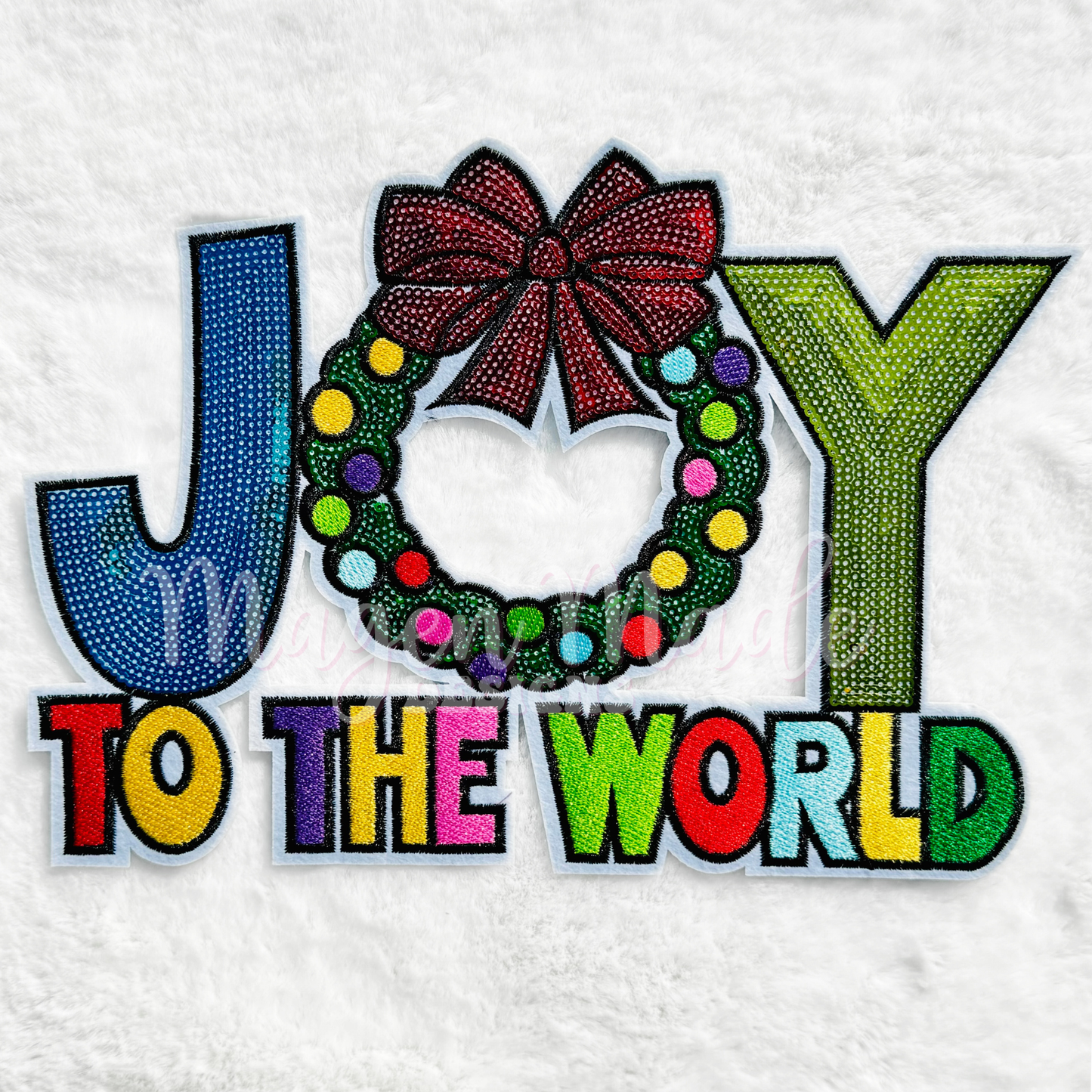 Joy To The World Sequins Patch