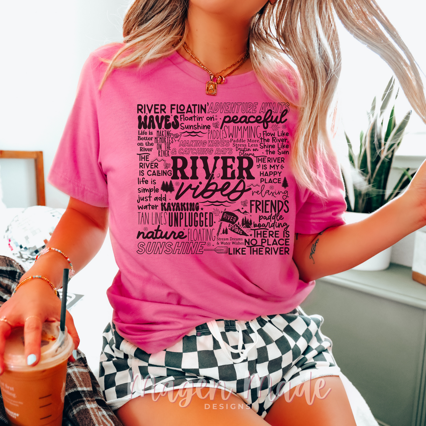 River Vibes- Black Sceen Print Transfer