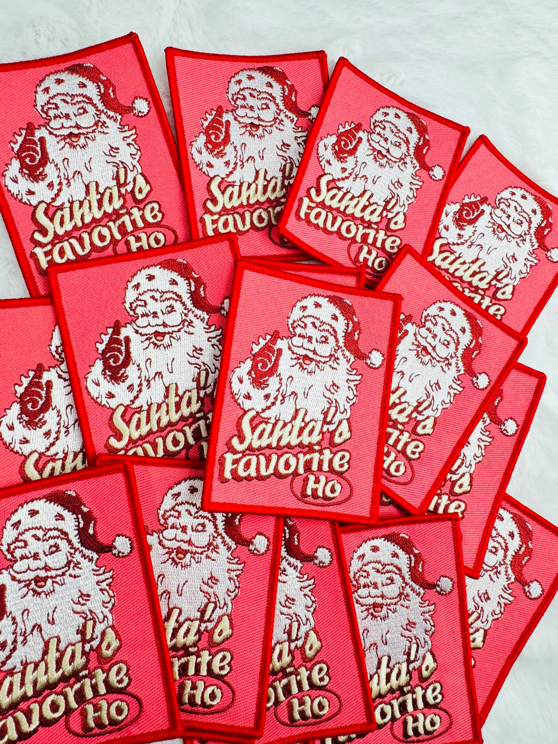 Stack of the Santas Favorite Ho Embroidered Patch