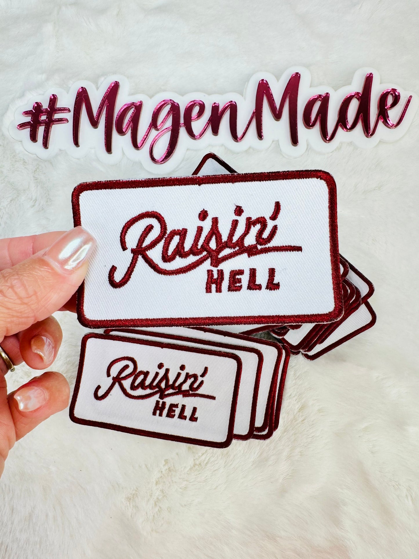 Raisin’ Hell Embroidery Patch