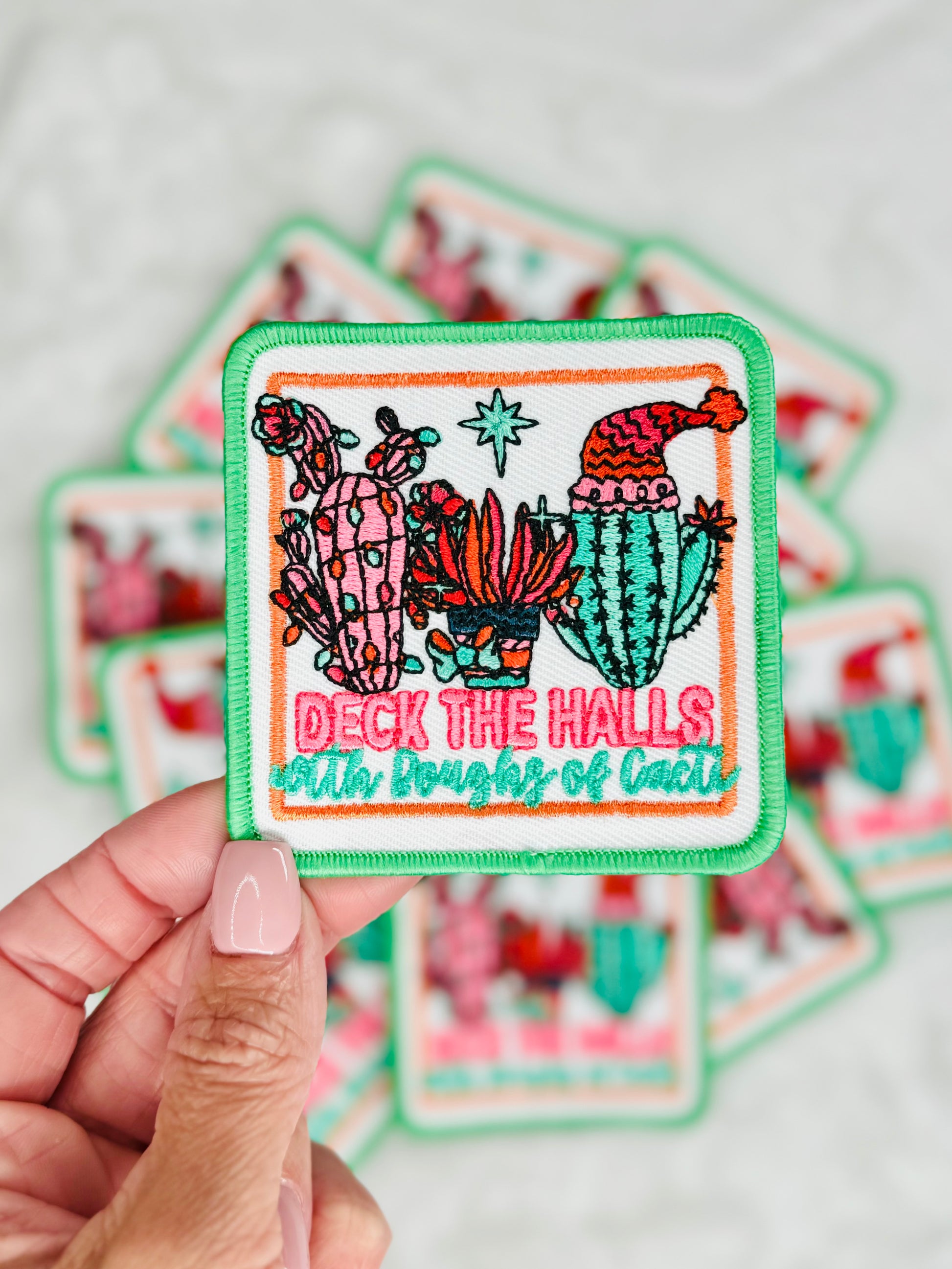 Deck The Halls Western Embroidered Patch