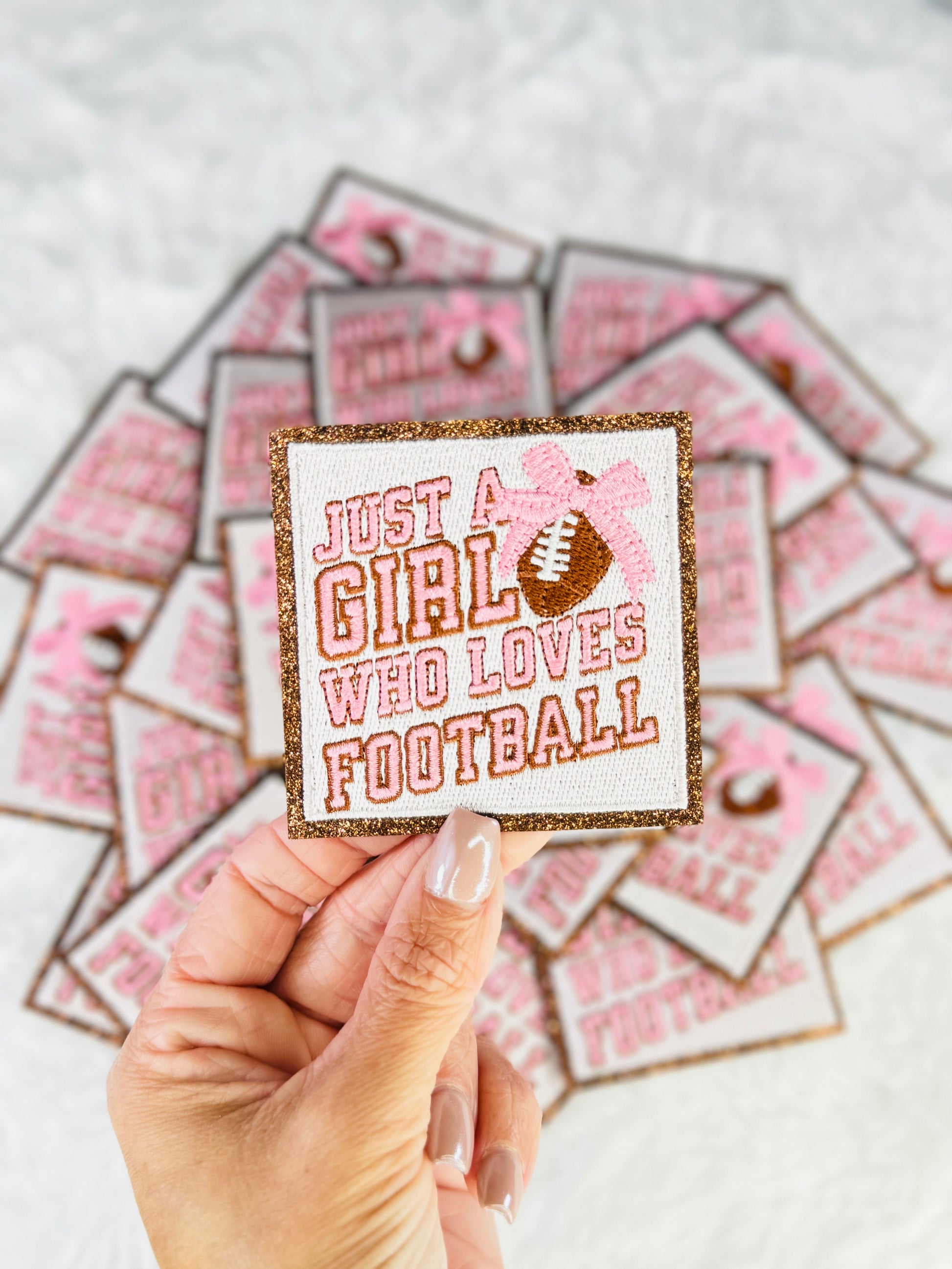 Just a Girl Who Loves Football Embroidered Patch