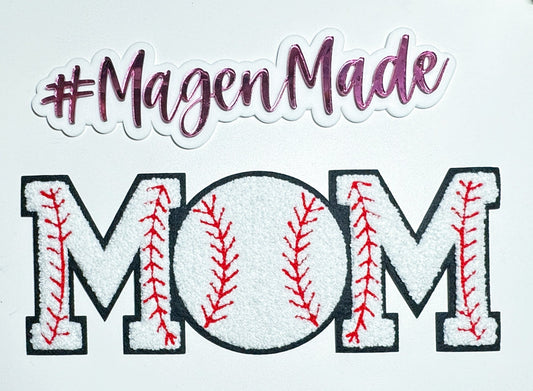 Baseball Mom Chenille Patch