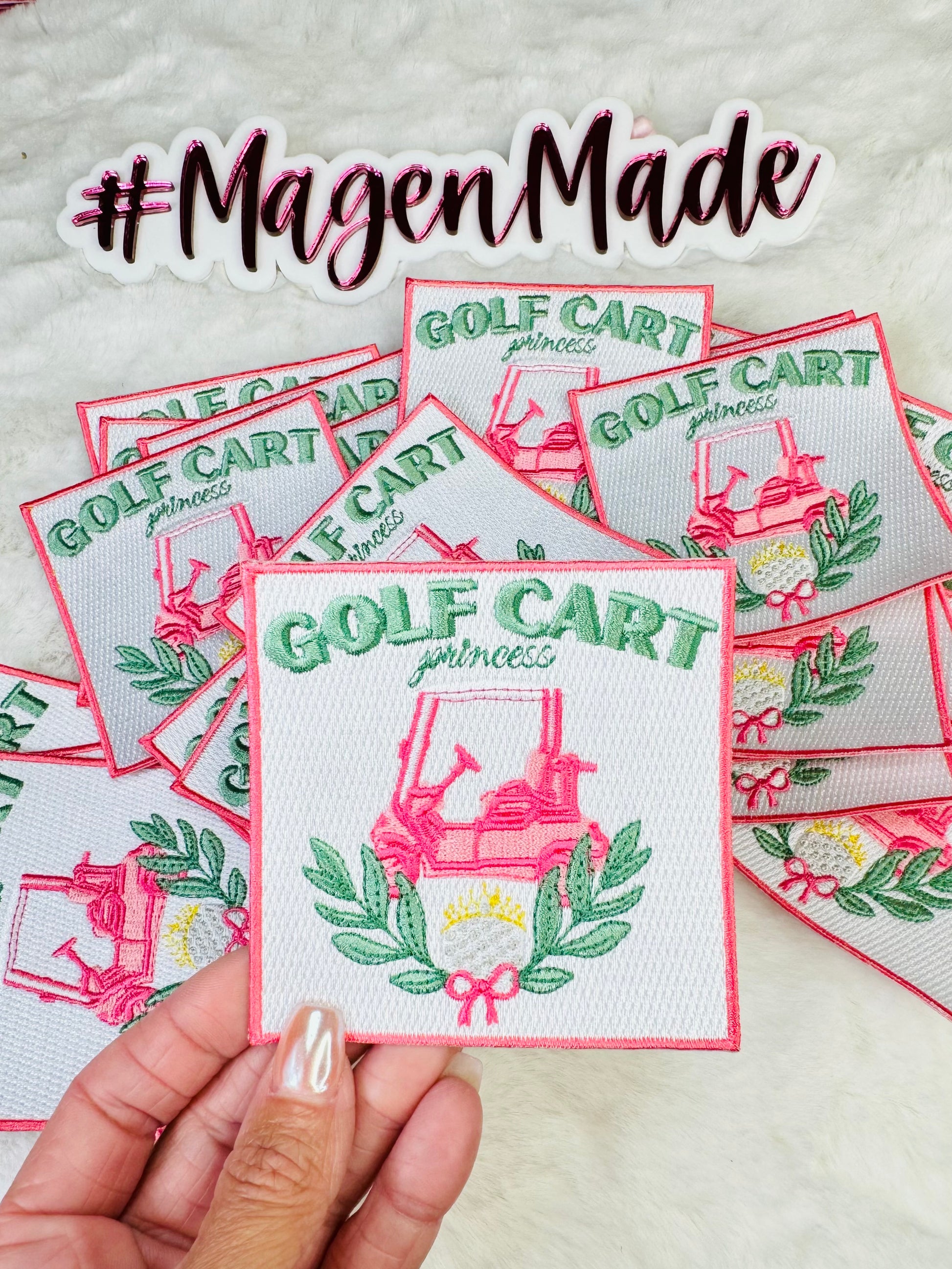 Golf Cart Princess Embroidered Patch