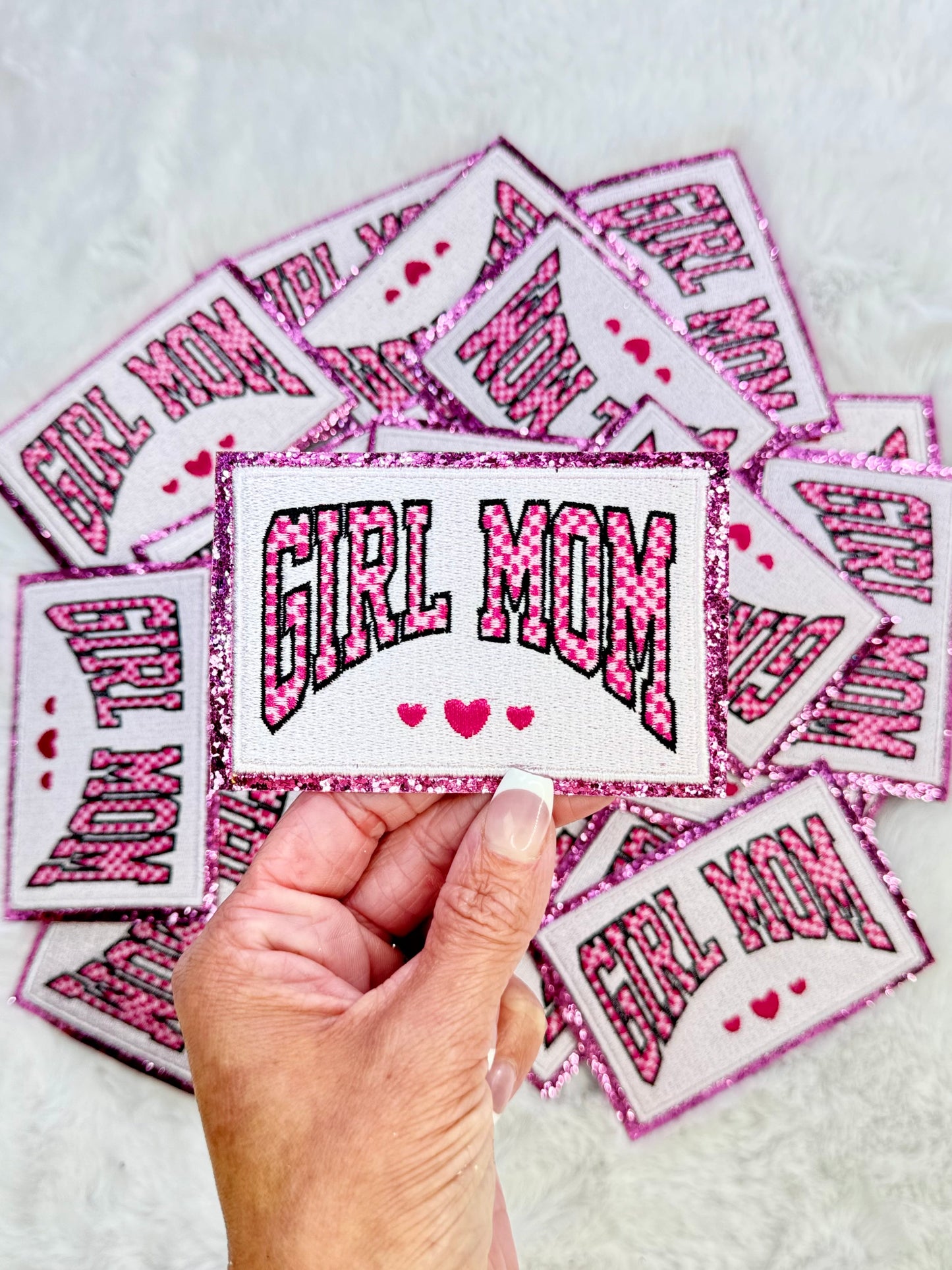 Girl Mom Embroidered Patch